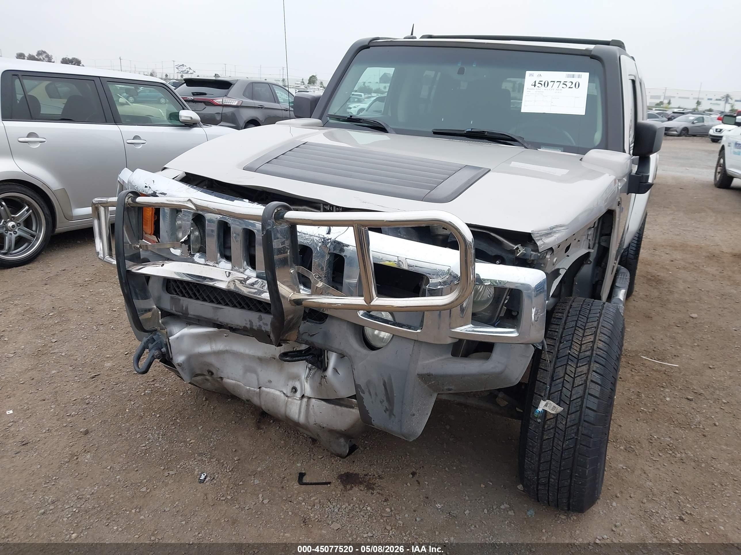 2008 Hummer H3 Suv   Gray vin: 5GTEN13EX88192408