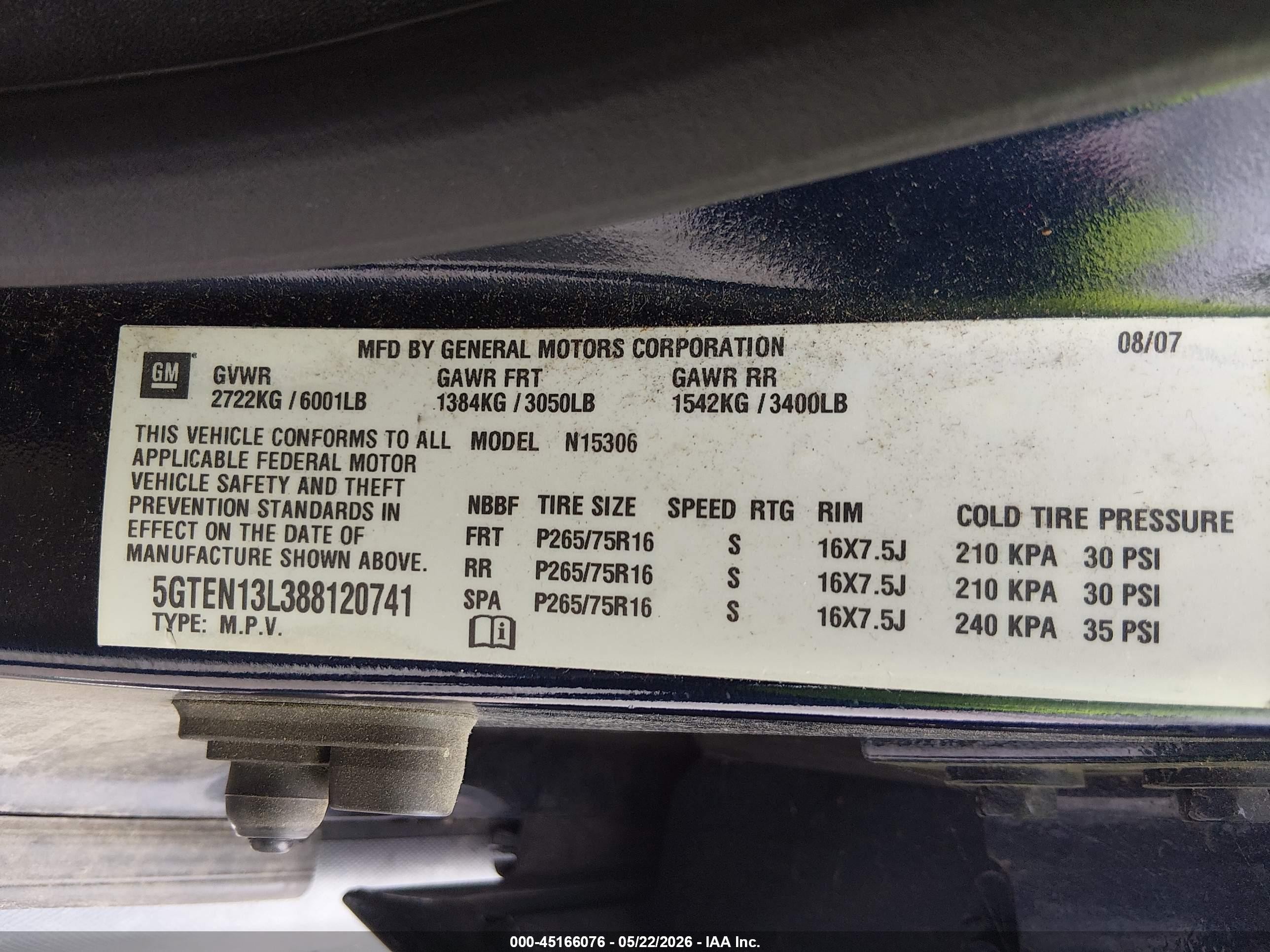 2008 Hummer H3 Suv Alpha Purple vin: 5GTEN13L388120741