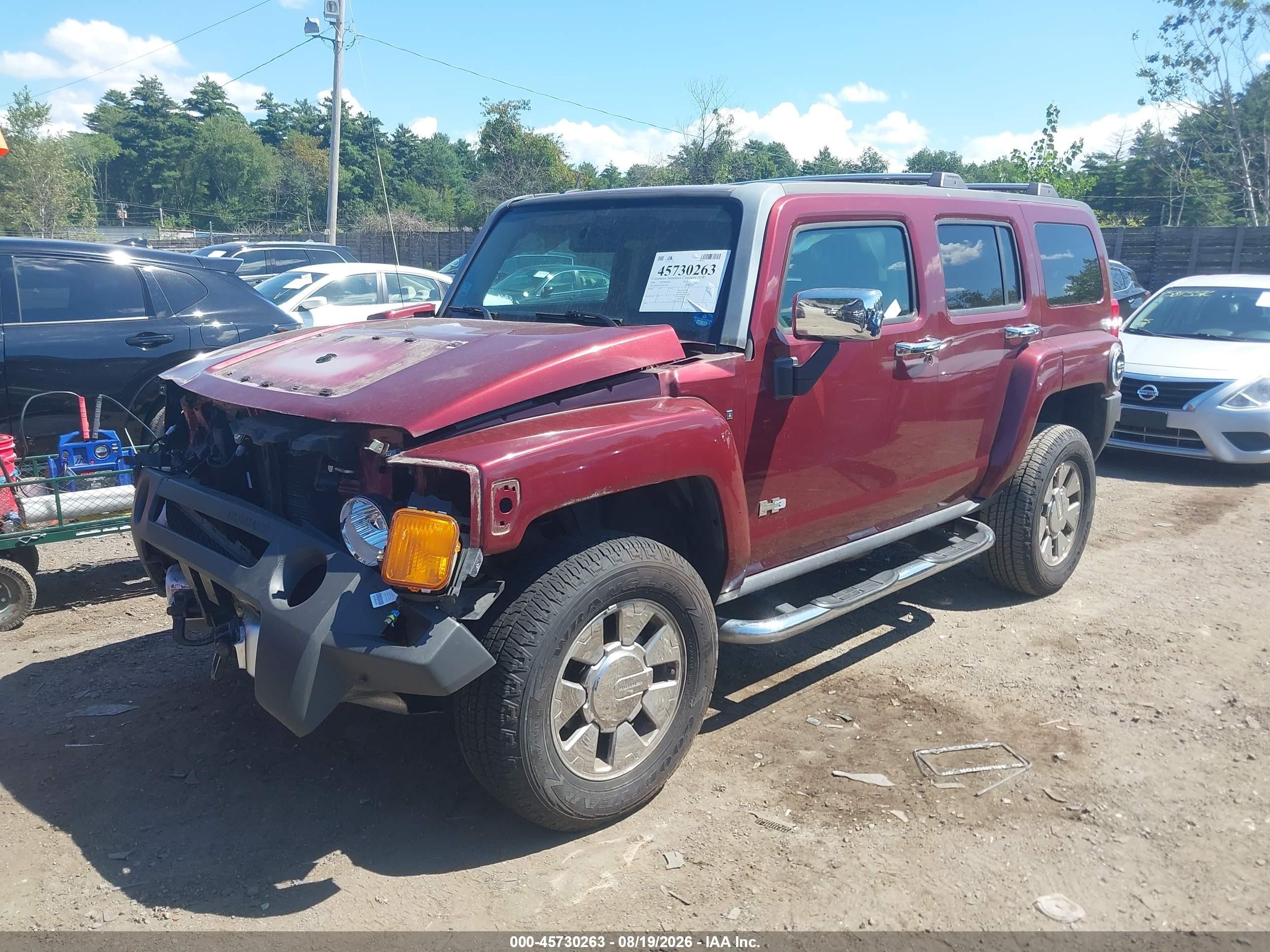 2008 Hummer H3 Suv Alpha Red vin: 5GTEN13L588152087