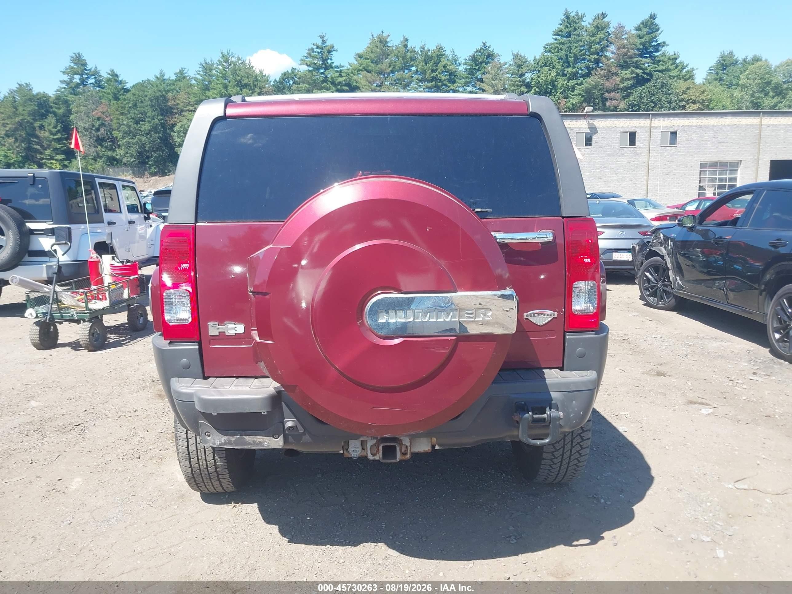 2008 Hummer H3 Suv Alpha Red vin: 5GTEN13L588152087