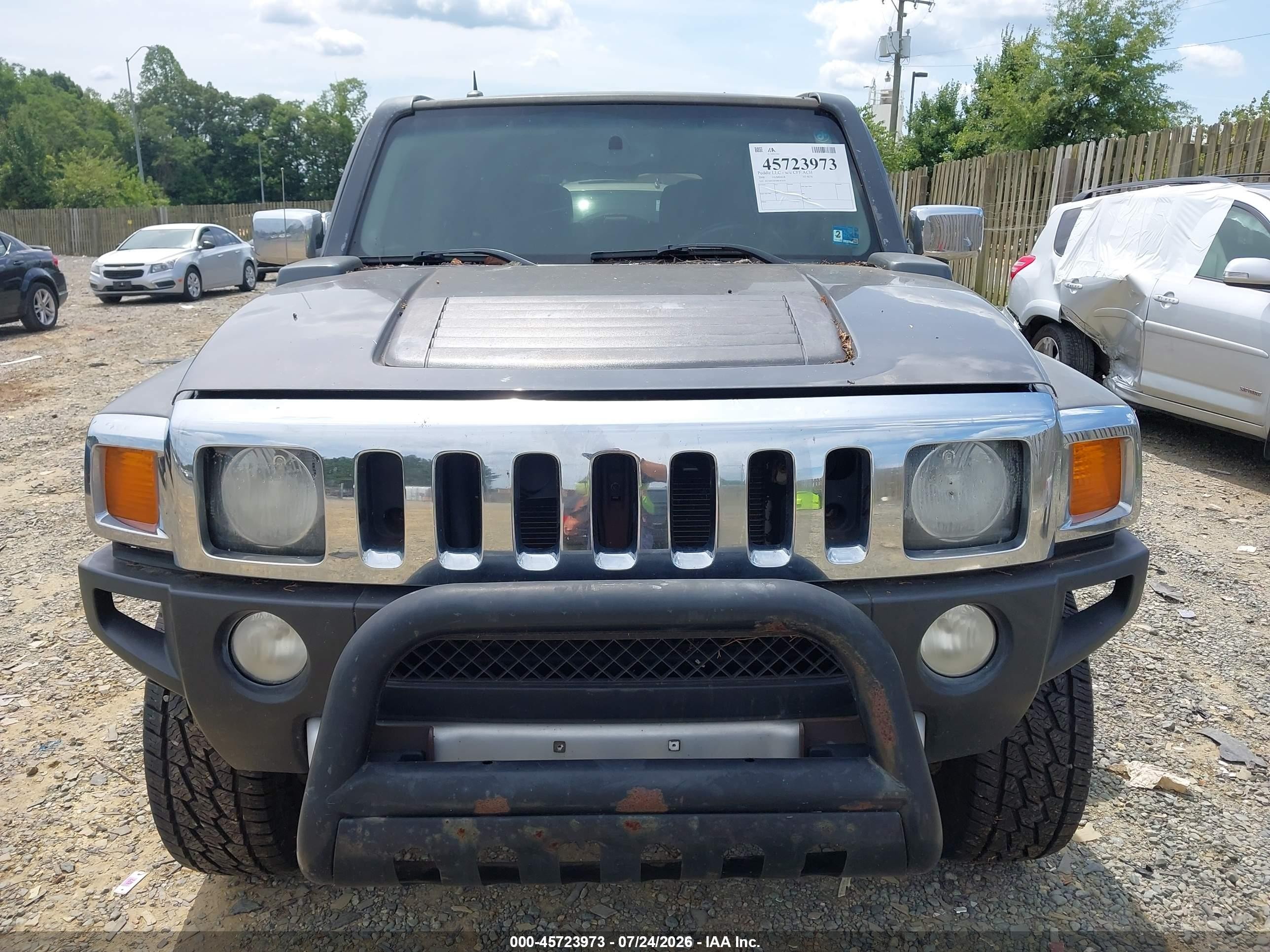 2008 Hummer H3 Suv   Gray vin: 5GTEN33EX88187219