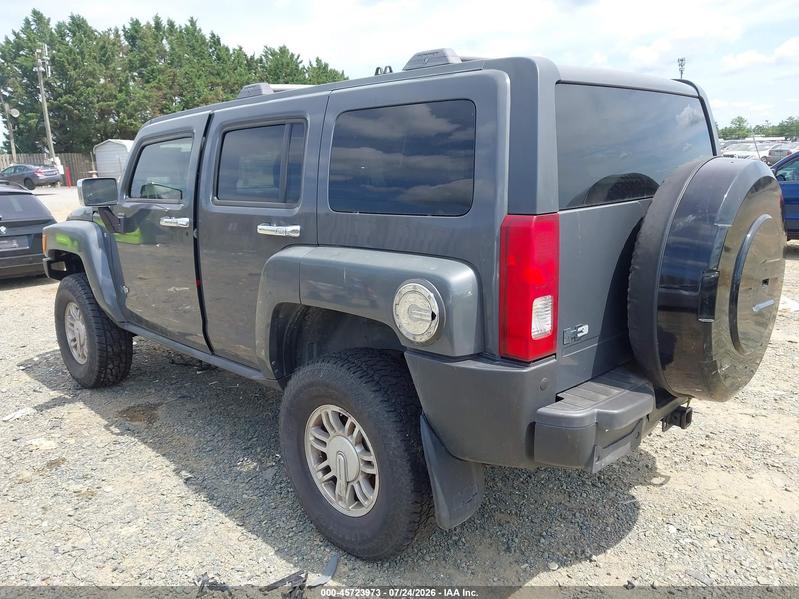 2008 Hummer H3 Suv   Gray vin: 5GTEN33EX88187219