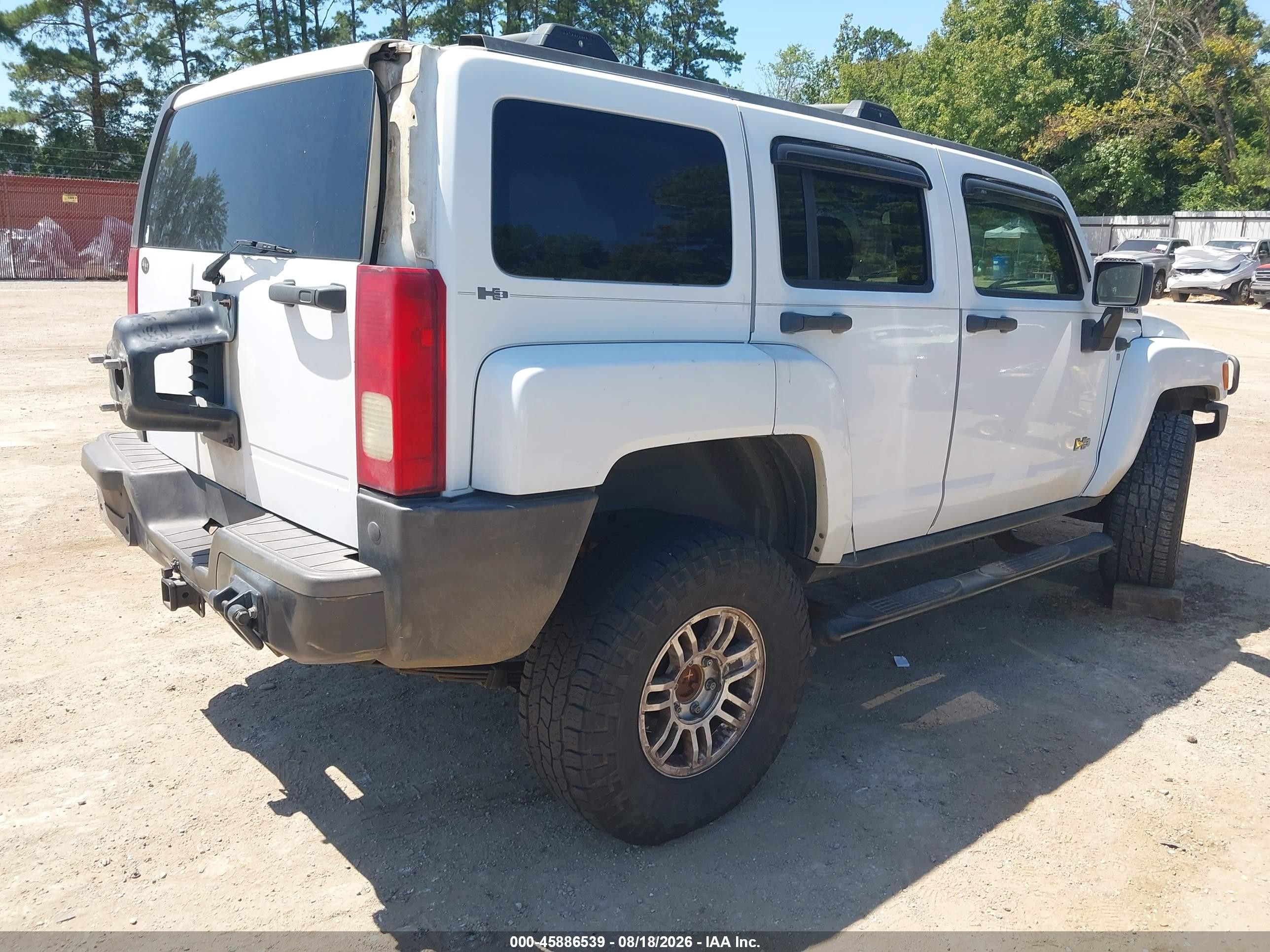 2008 Hummer H3 Suv Luxury White vin: 5GTEN43E288193957