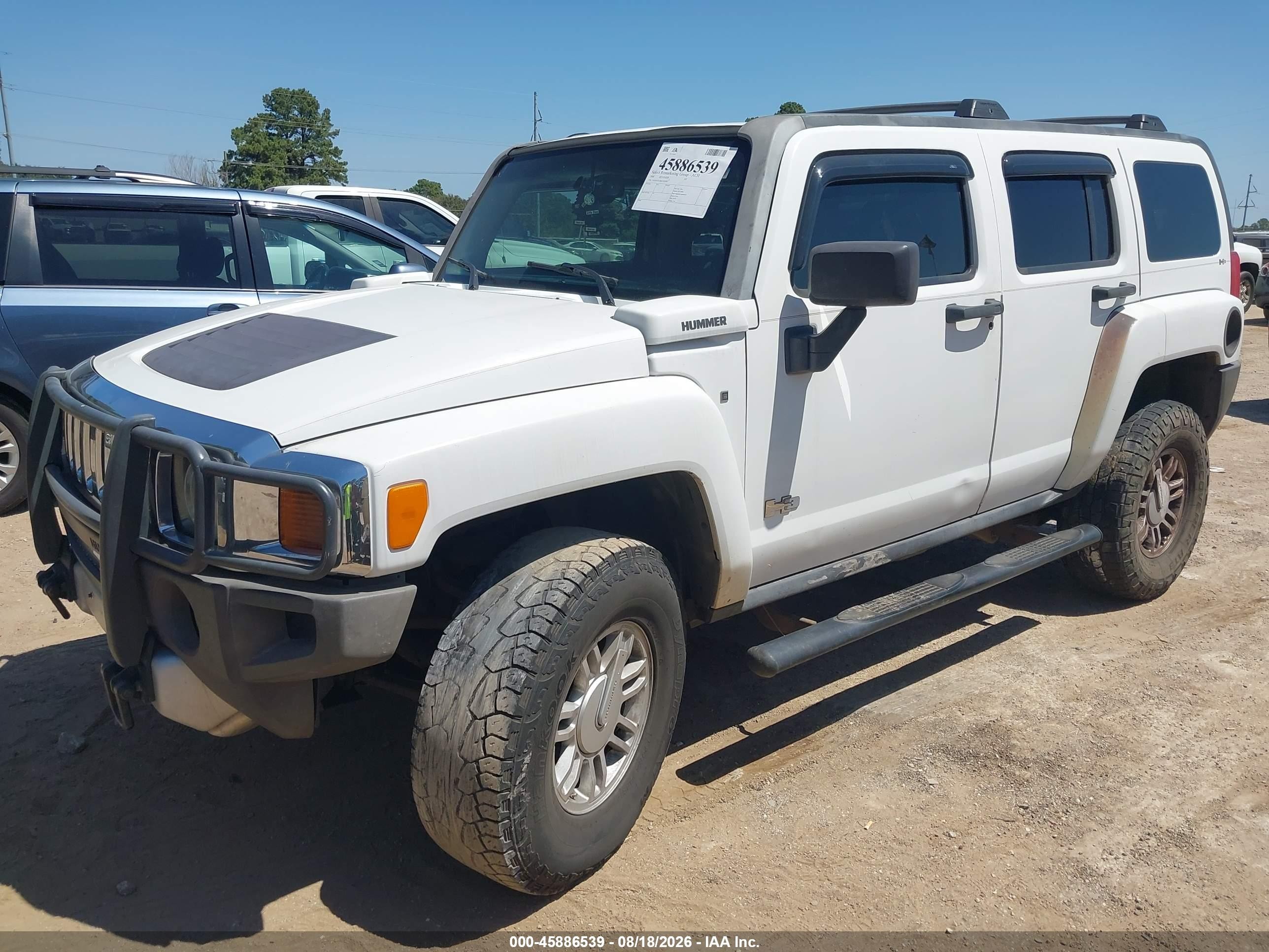 2008 Hummer H3 Suv Luxury White vin: 5GTEN43E288193957
