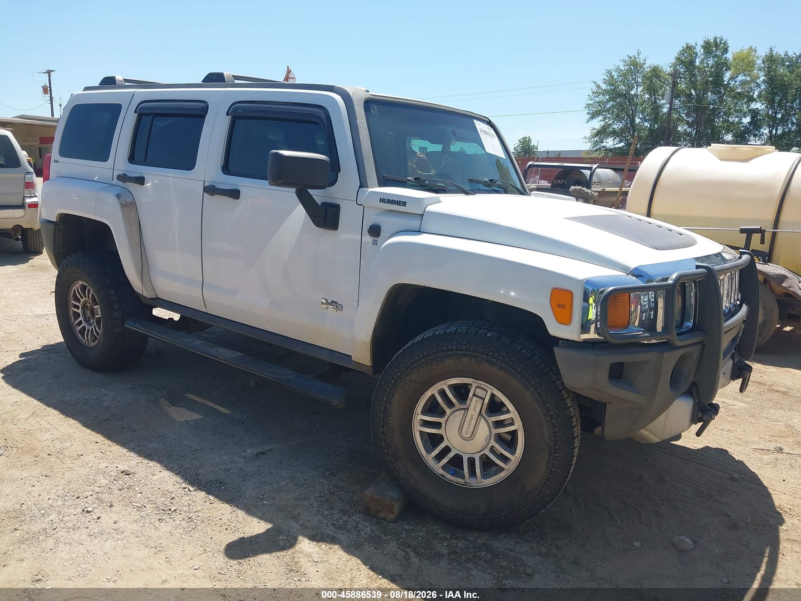 2008 Hummer H3 Suv Luxury White vin: 5GTEN43E288193957