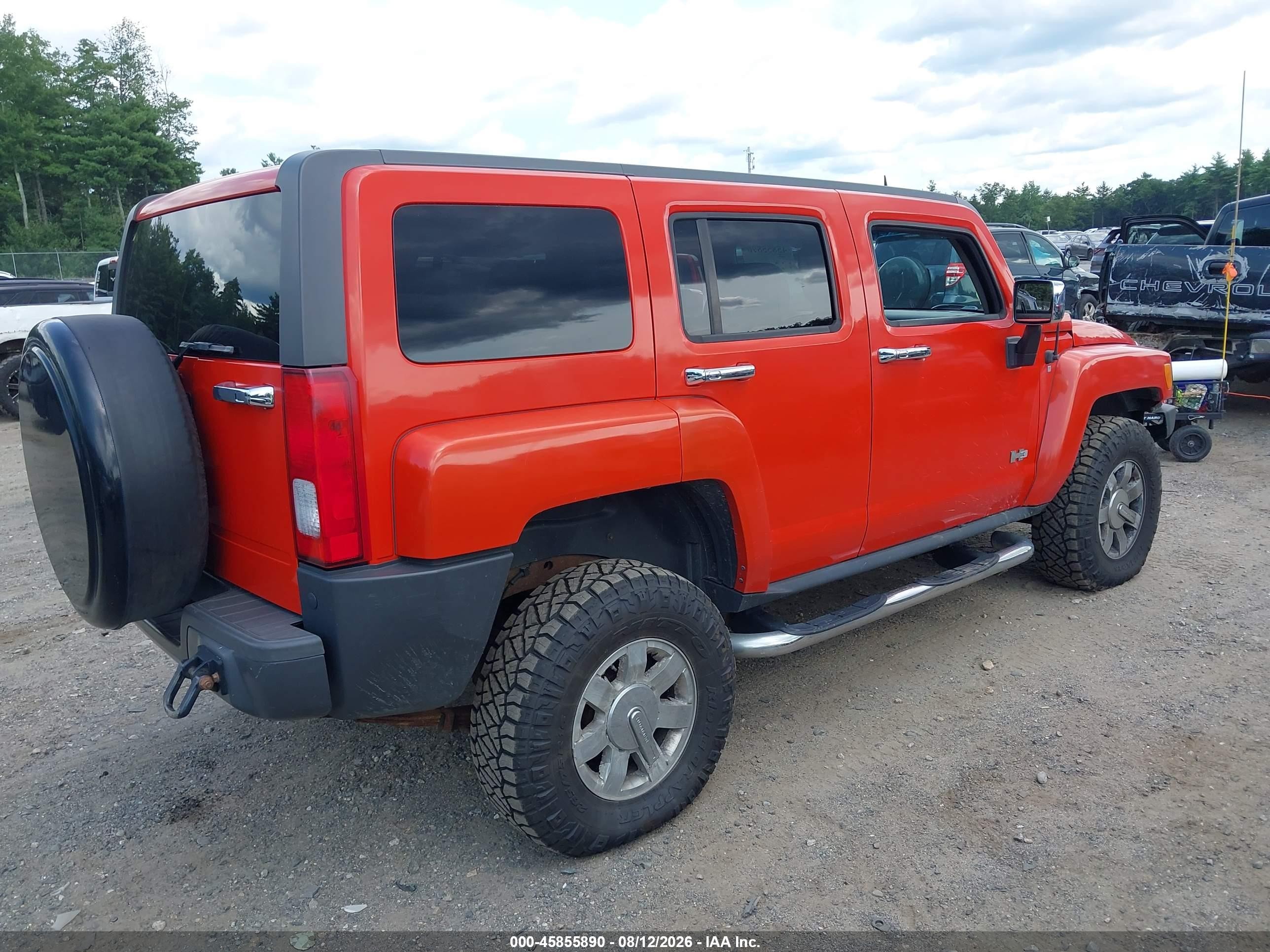 2008 Hummer H3 Suv Luxury Red vin: 5GTEN43E388230644