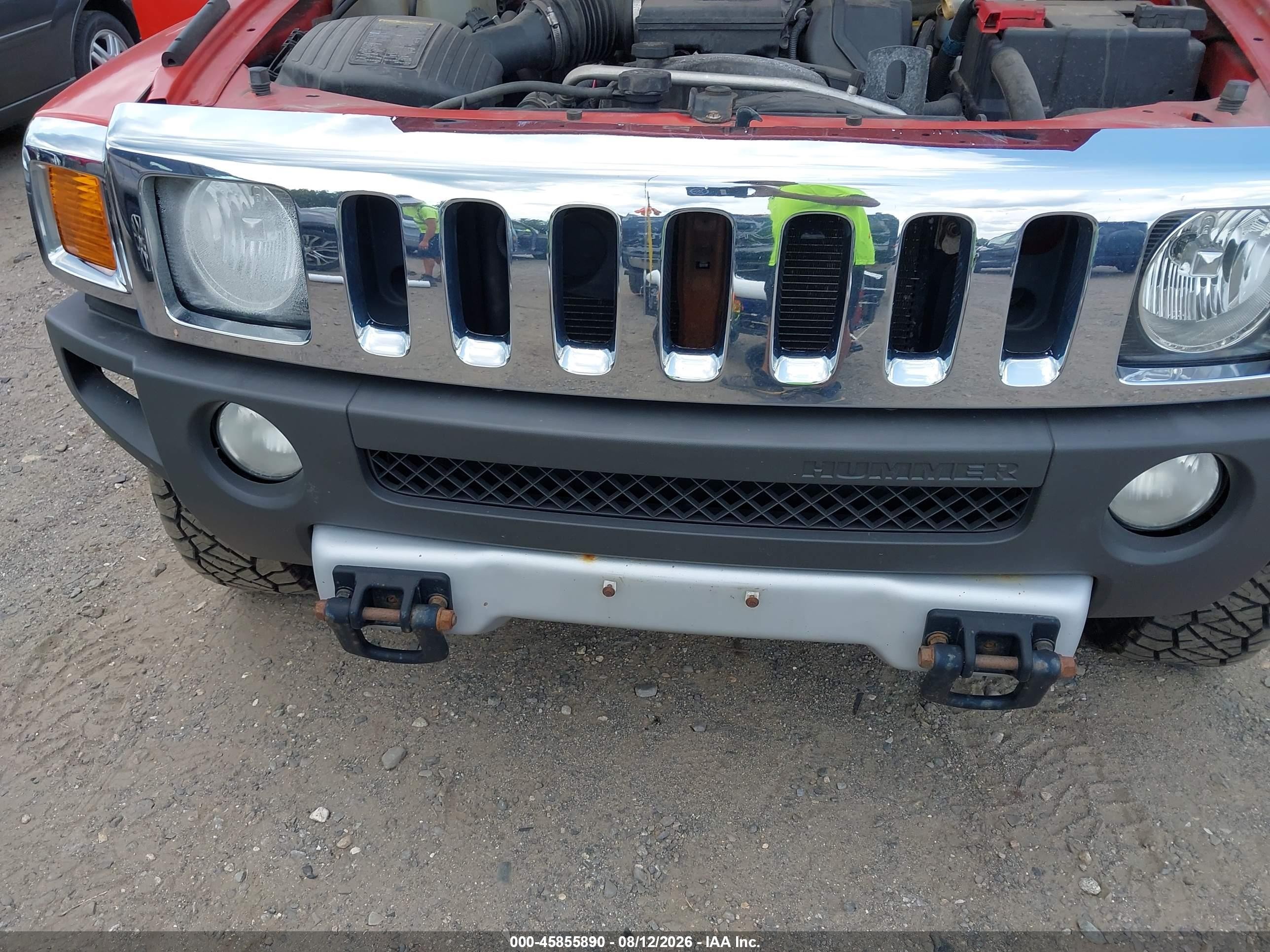 2008 Hummer H3 Suv Luxury Red vin: 5GTEN43E388230644