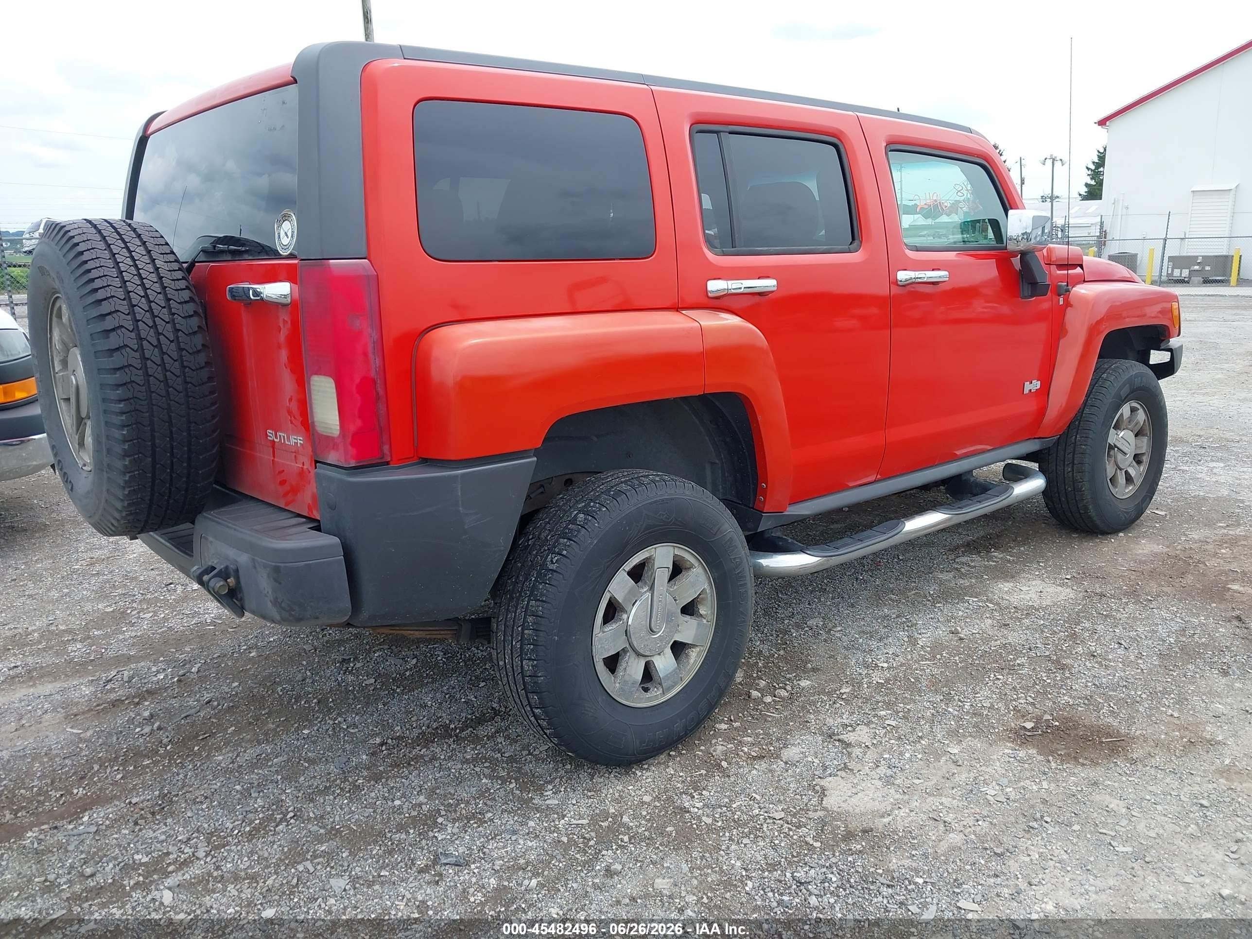 2008 Hummer H3 Suv Luxury Orange vin: 5GTEN43EX88231127