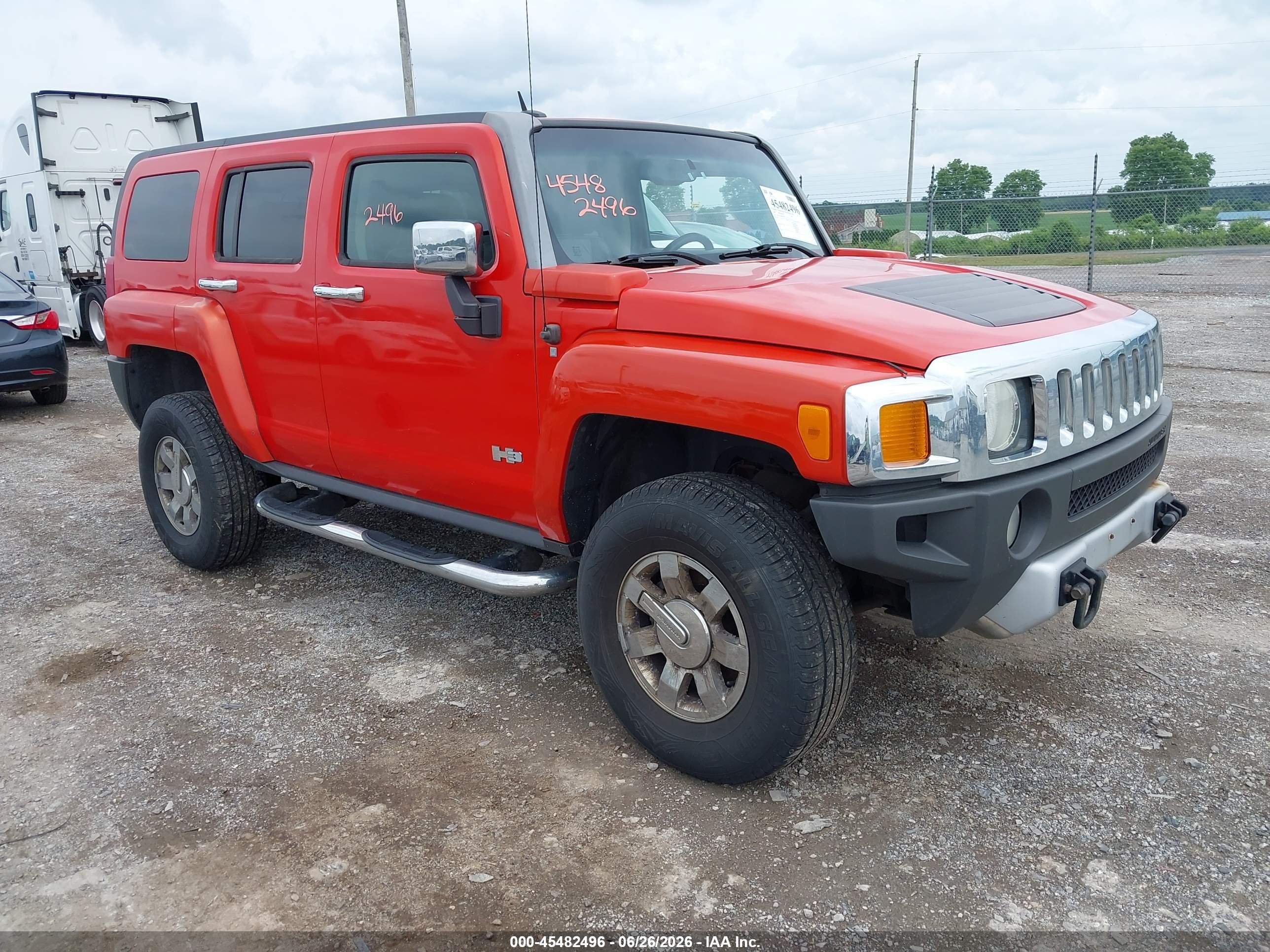 2008 Hummer H3 Suv Luxury Orange vin: 5GTEN43EX88231127