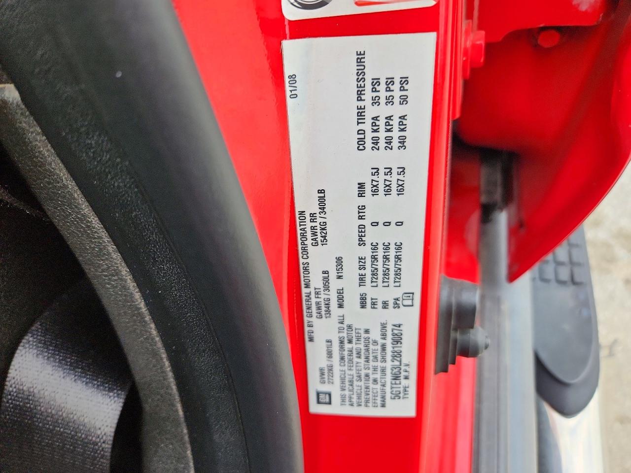 2008 Hummer H3 Alpha Red vin: 5GTEN63L288190874