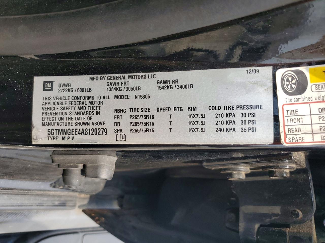 2010 Hummer H3 Black vin: 5GTMNGEE4A8120279