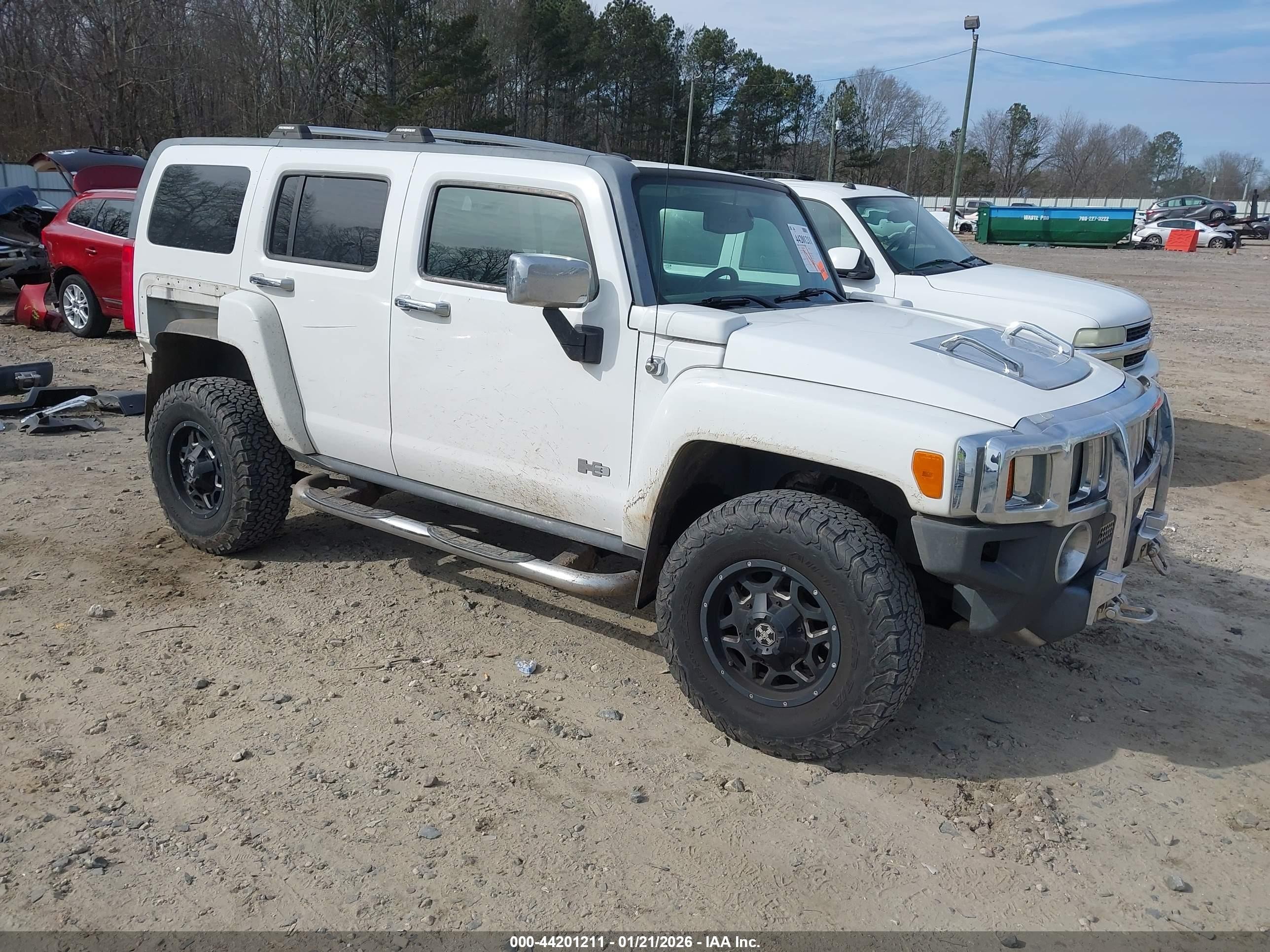2010 Hummer H3 Suv Luxury White vin: 5GTMNJEE6A8120930