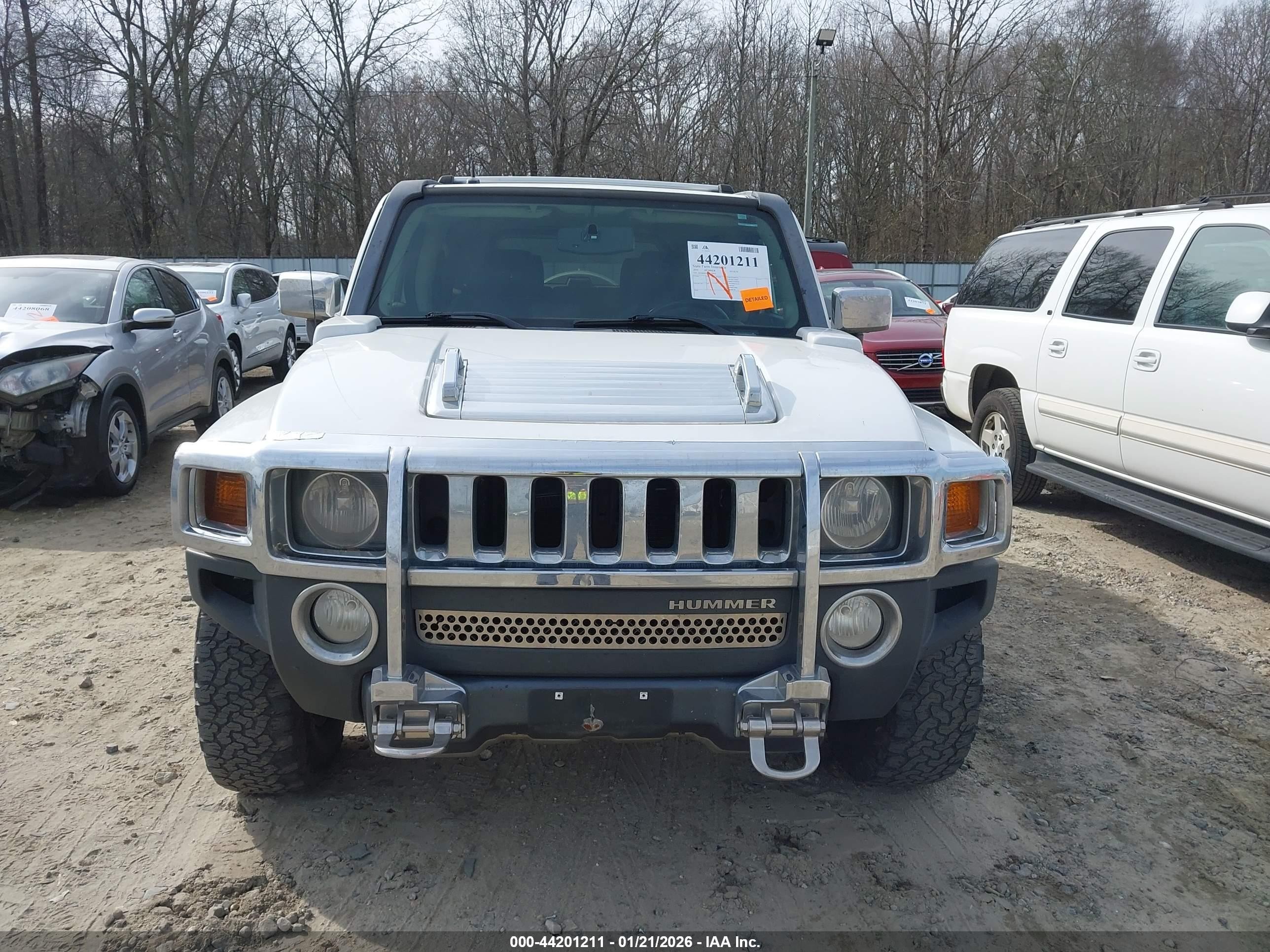 2010 Hummer H3 Suv Luxury White vin: 5GTMNJEE6A8120930