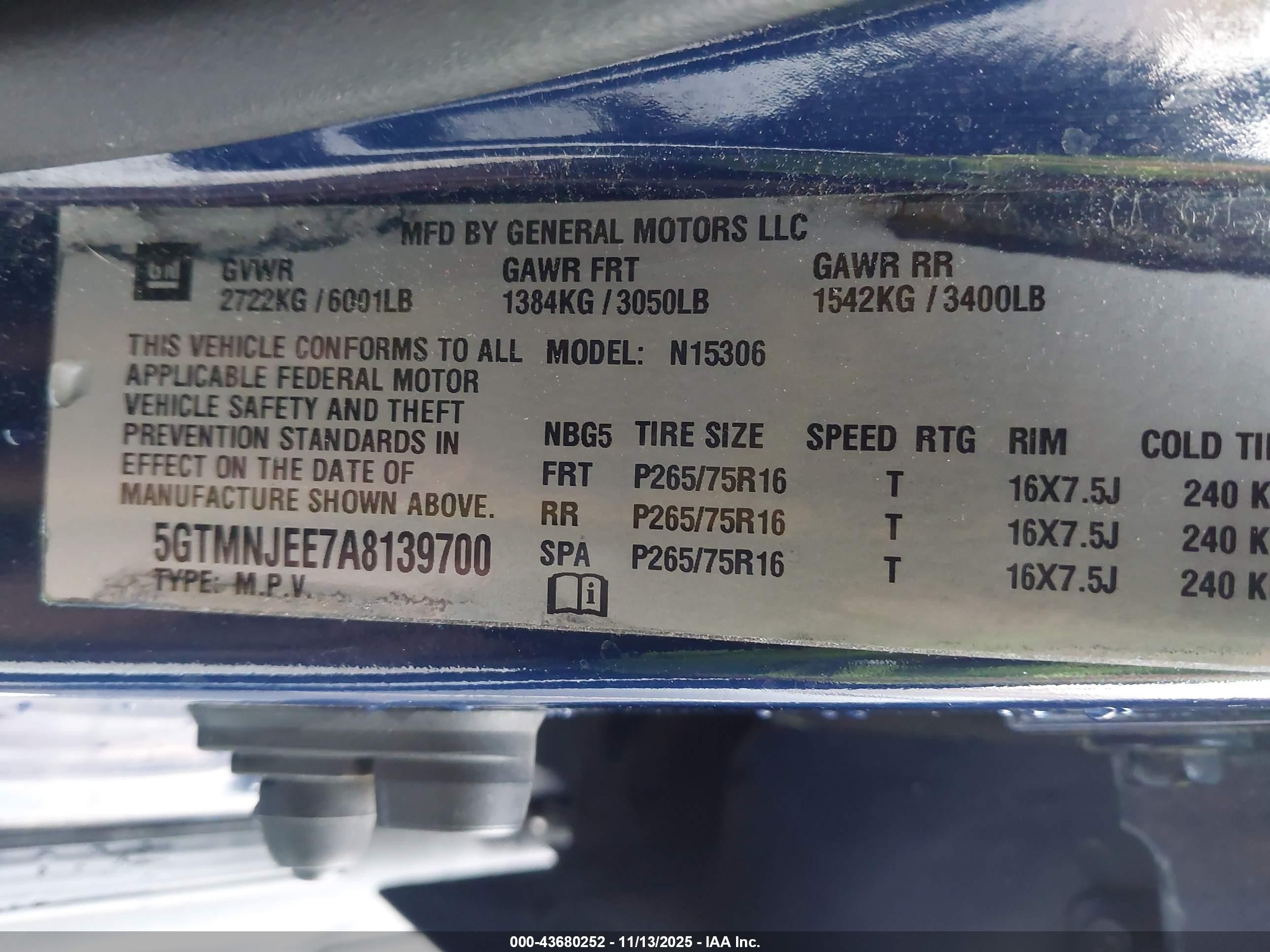 2010 Hummer H3 Suv Luxury Blue vin: 5GTMNJEE7A8139700