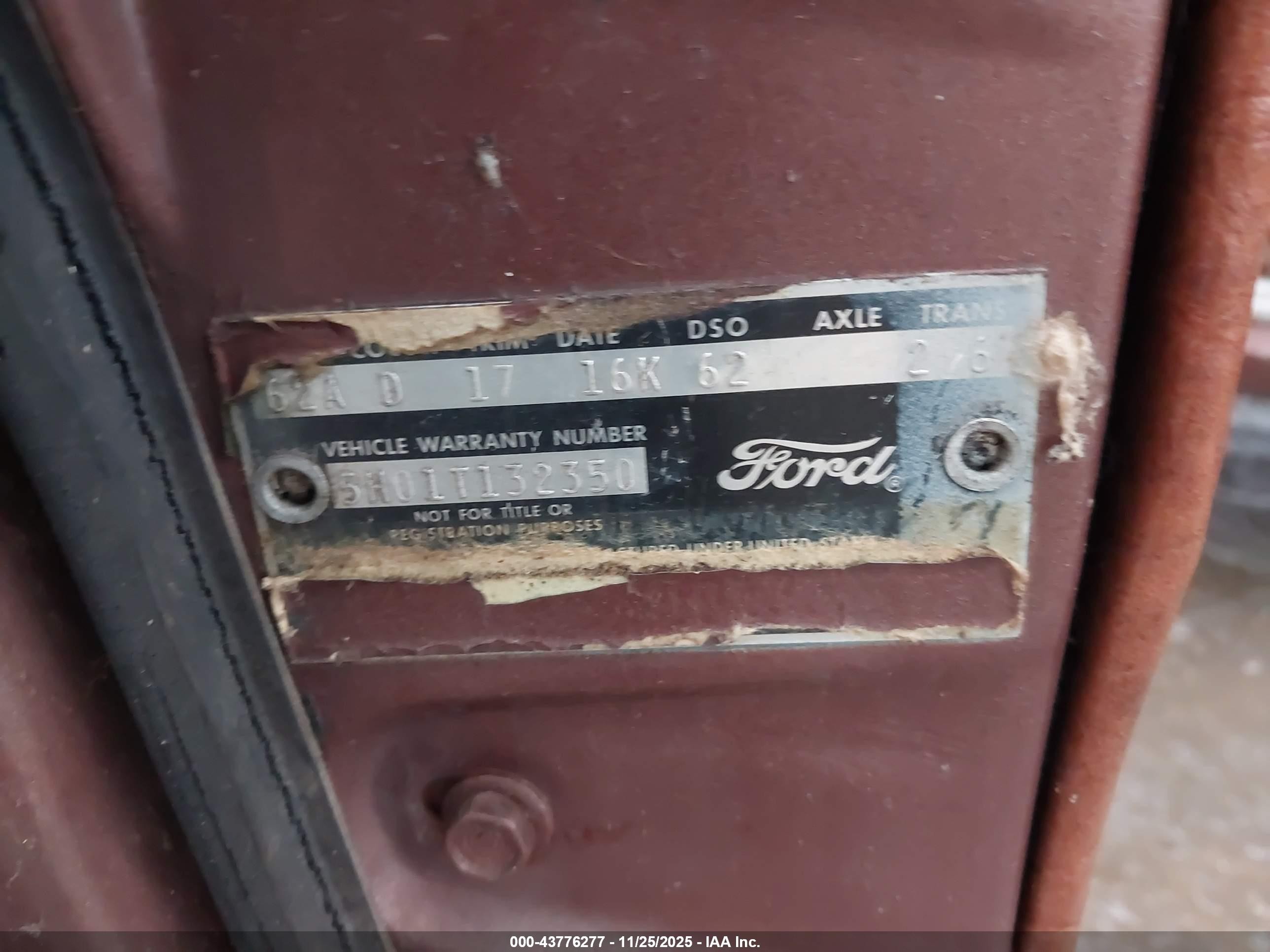 1965 Ford Falcon   Коричневый vin: 5HO1T132350      