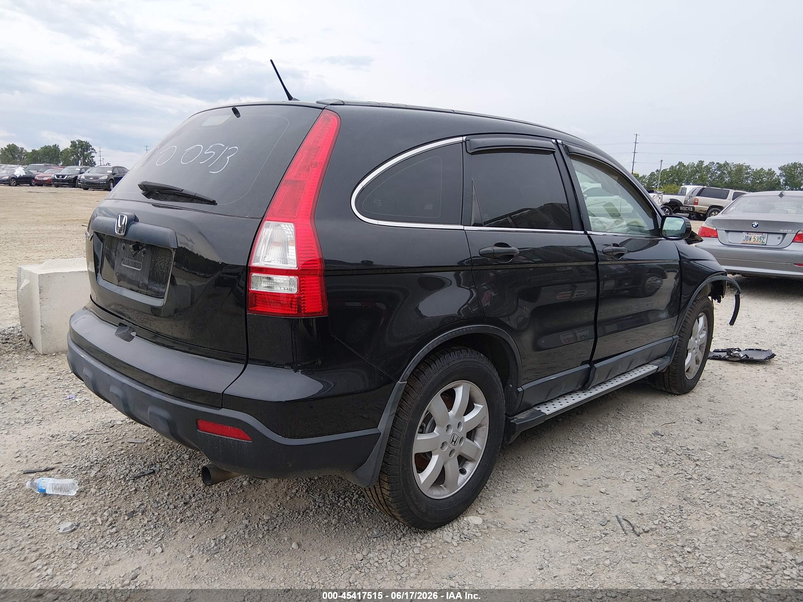 2007 Honda Cr-v Lx Black vin: 5J6RE38307L000513