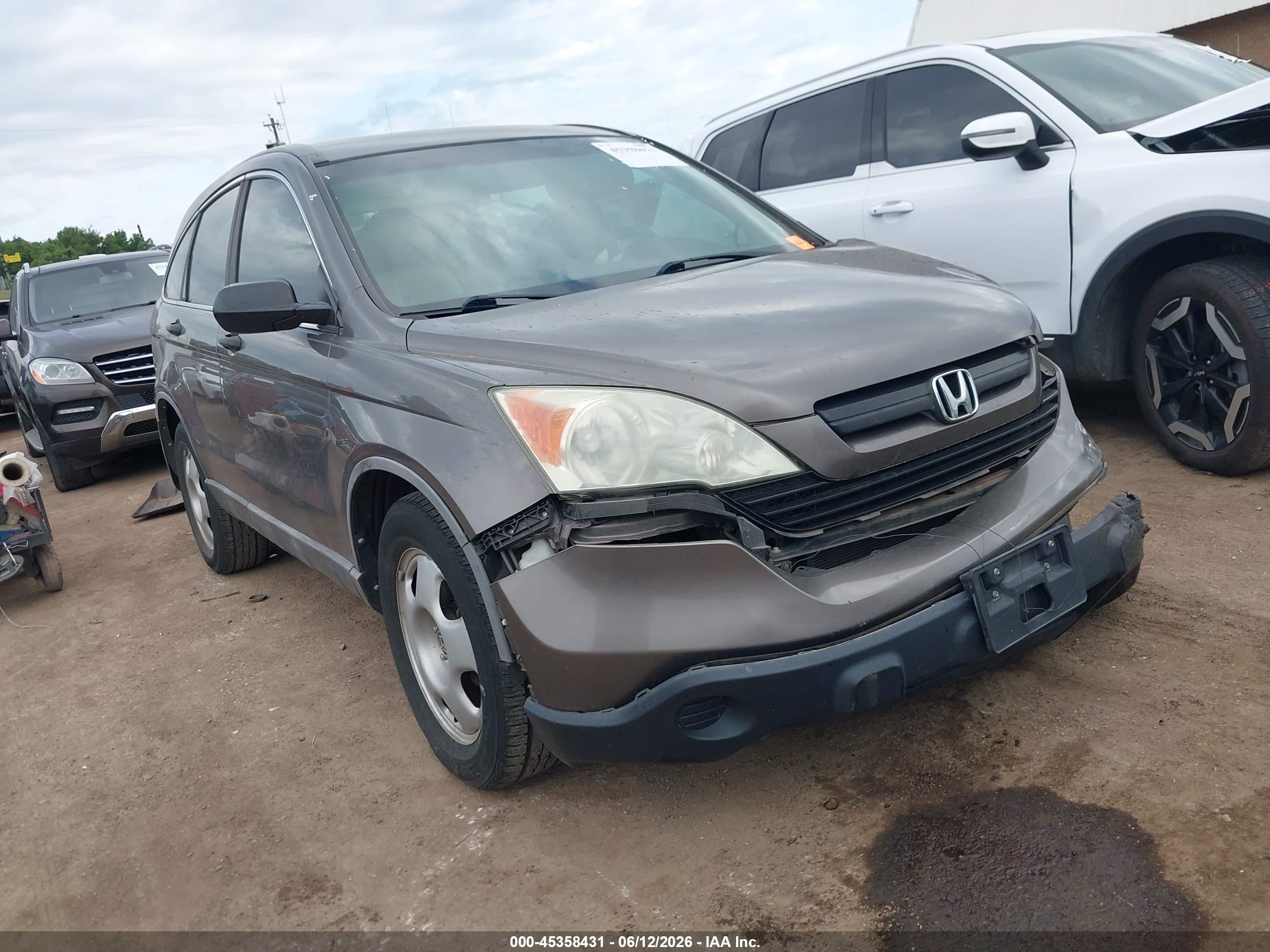 2009 Honda Cr-v Lx Gray vin: 5J6RE38309L006752