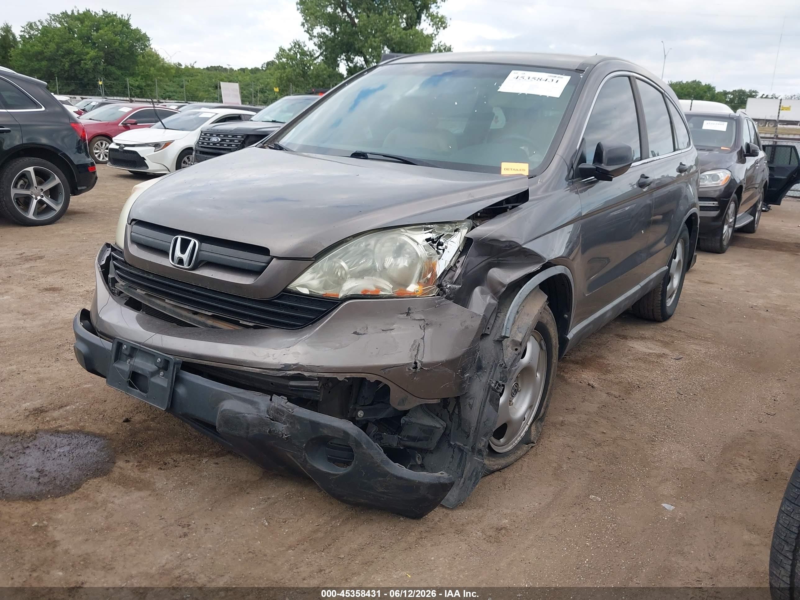 2009 Honda Cr-v Lx Gray vin: 5J6RE38309L006752
