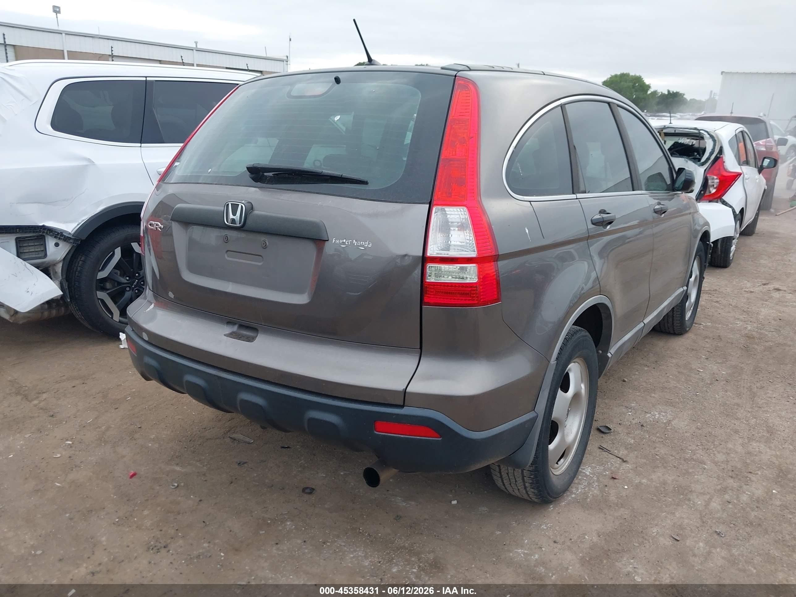 2009 Honda Cr-v Lx Gray vin: 5J6RE38309L006752
