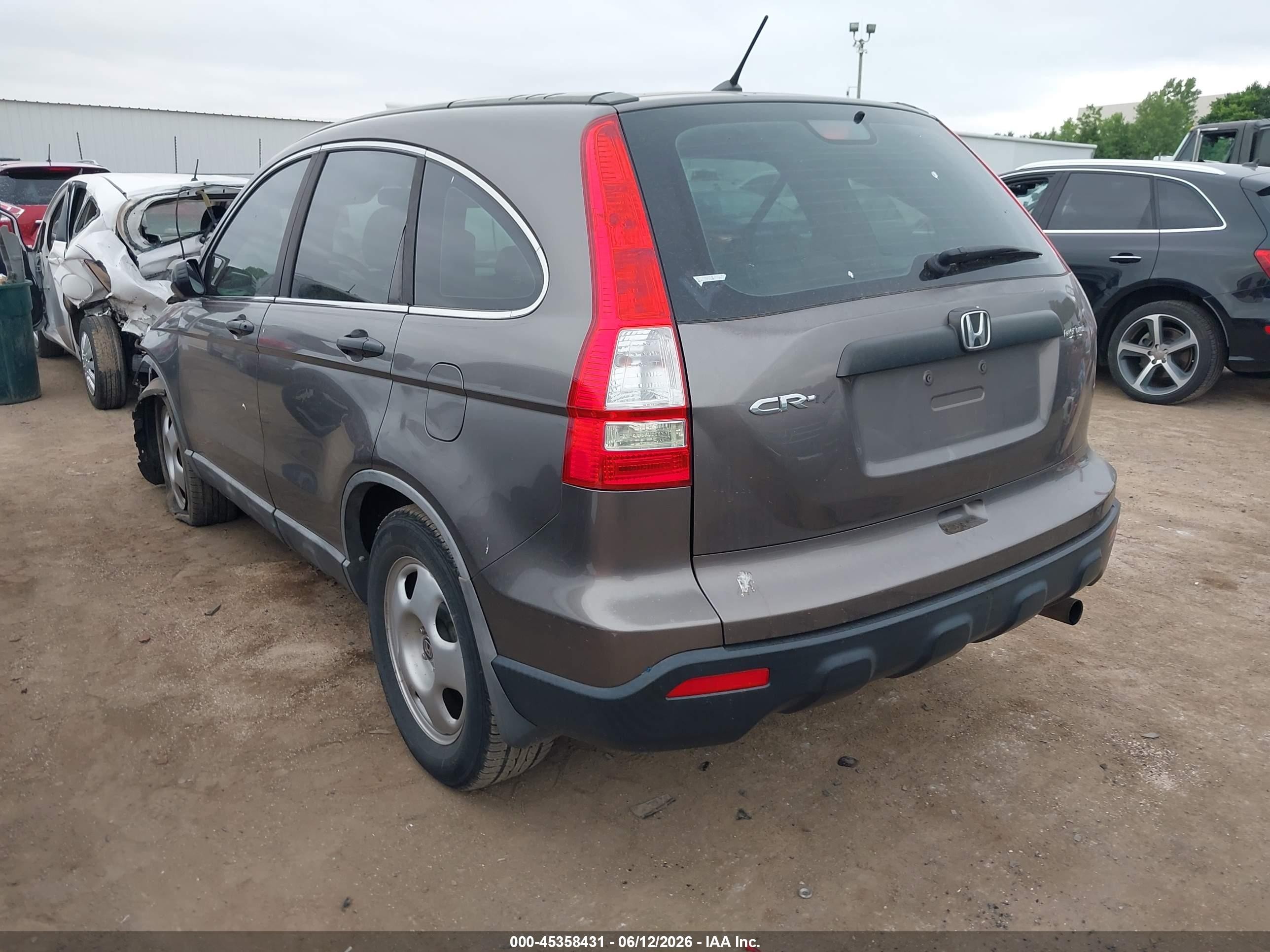 2009 Honda Cr-v Lx Gray vin: 5J6RE38309L006752