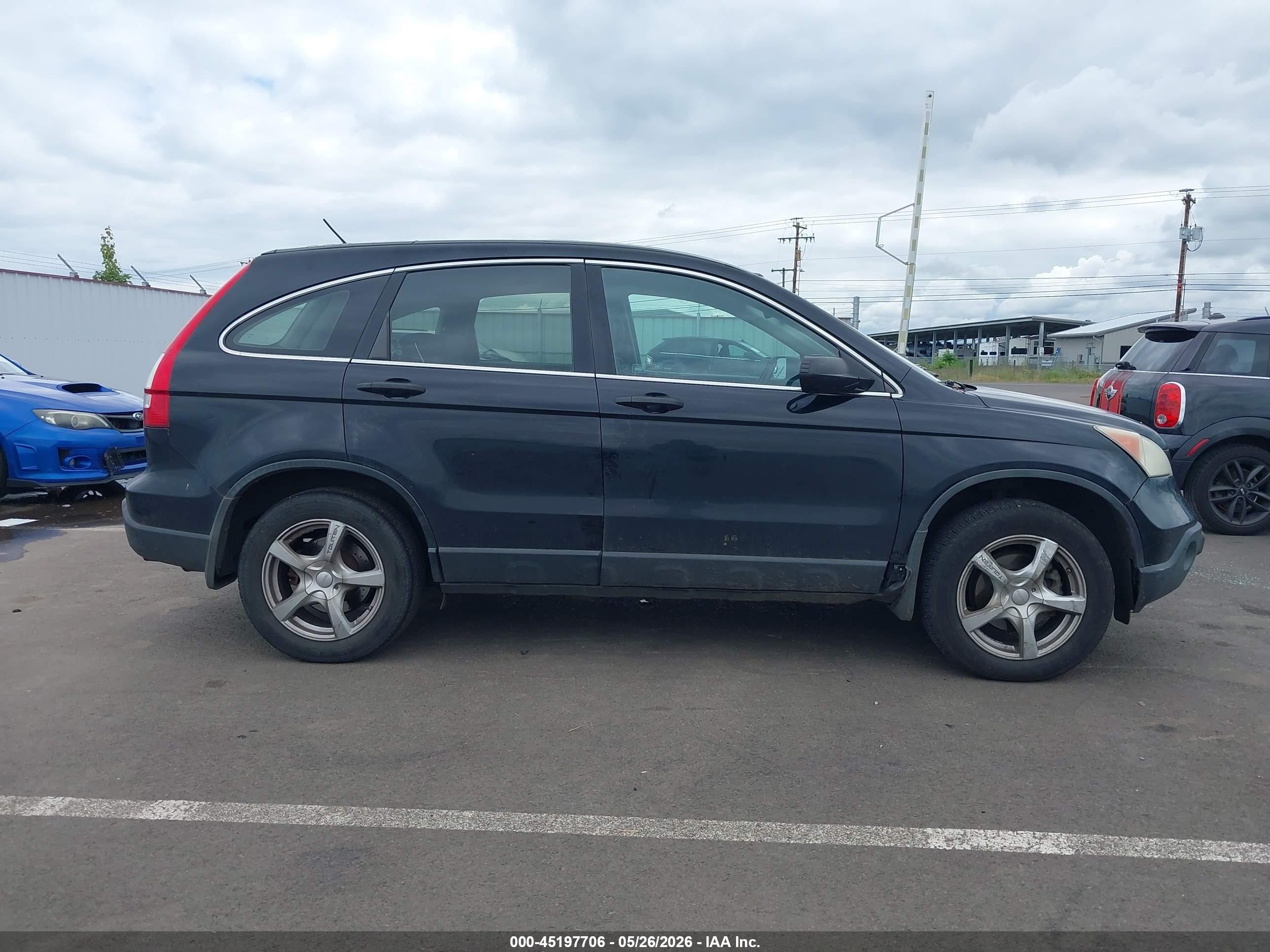 2007 Honda Cr-v Lx Black vin: 5J6RE38347L800375
