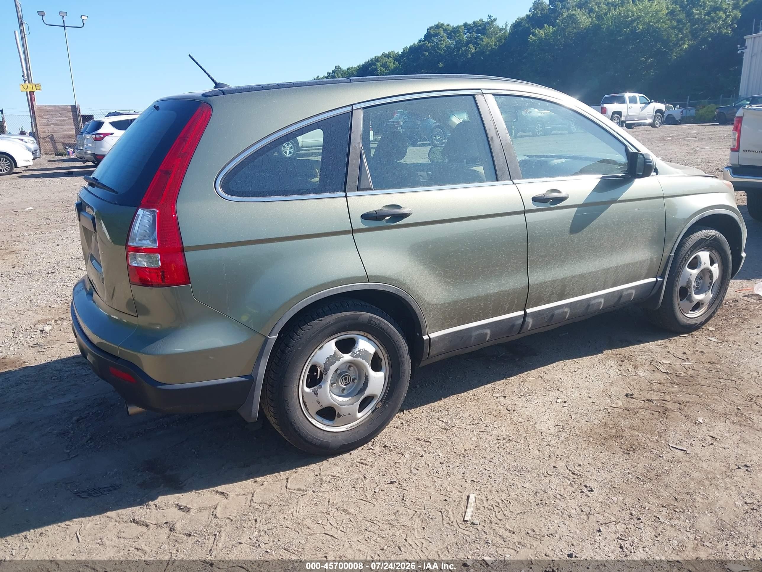 2008 Honda Cr-v Lx Green vin: 5J6RE38348L005991