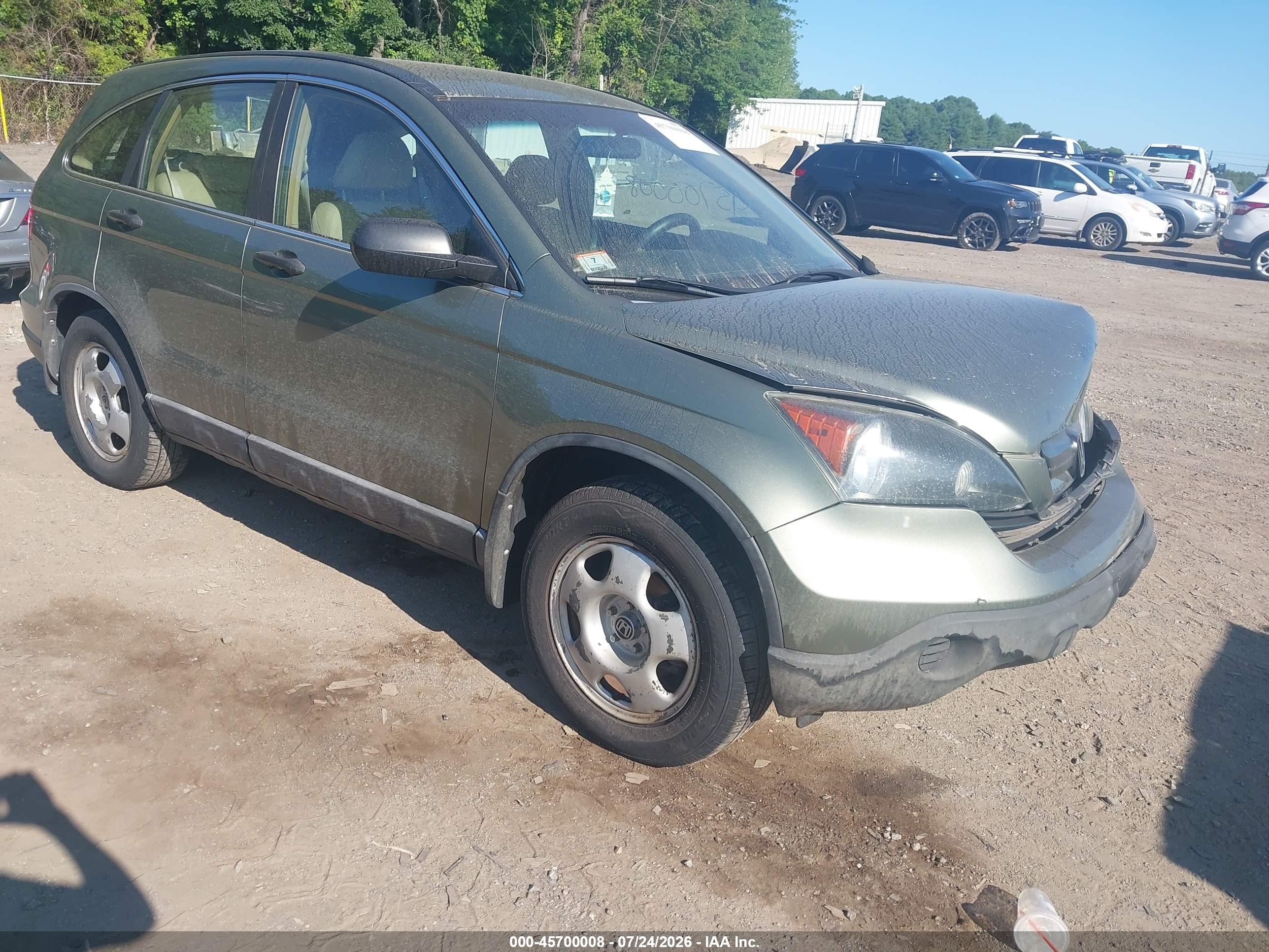 2008 Honda Cr-v Lx Green vin: 5J6RE38348L005991