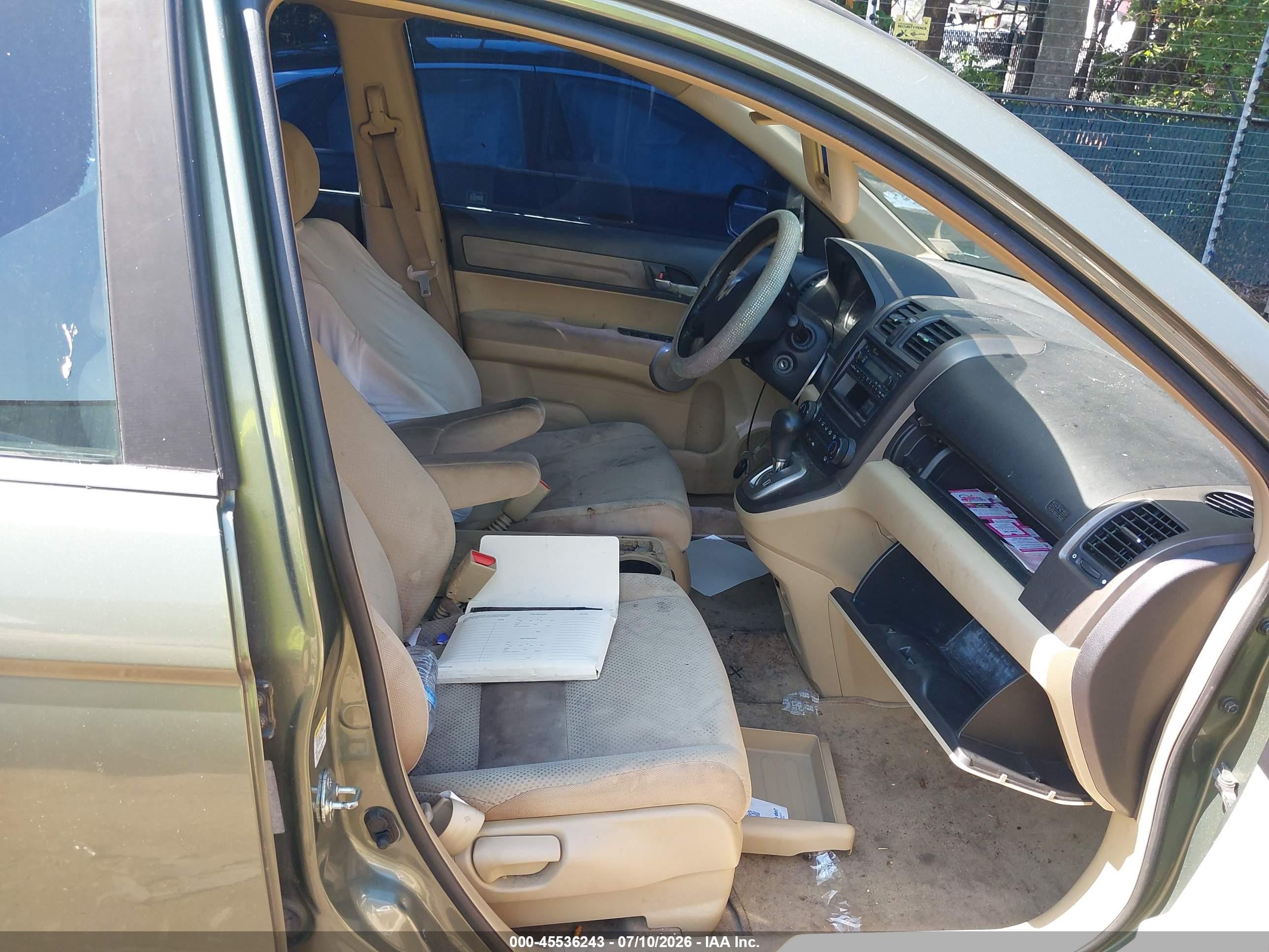 2007 Honda Cr-v Lx Зеленый vin: 5J6RE38357L001009