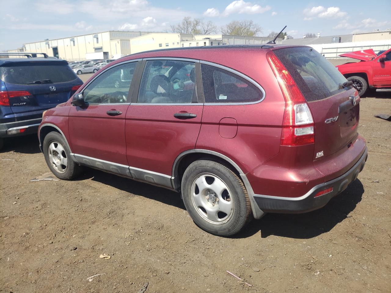 2009 Honda Cr-v Lx Темно-бордовый vin: 5J6RE38359L008433 Damage: Left Qtr Panel, Dent(S) W/No Paint Dmg, 1/2 To 1 Inch