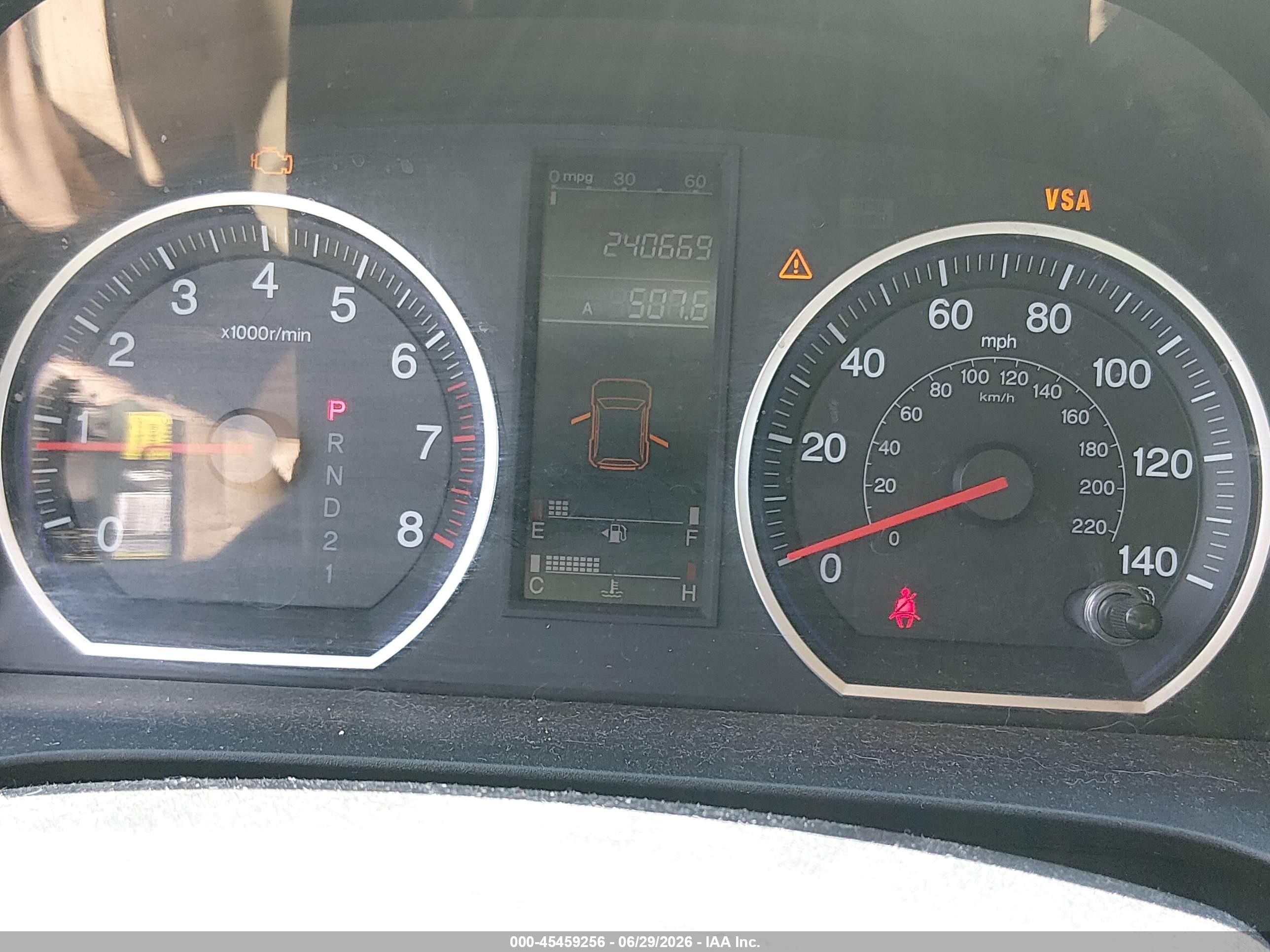 2009 Honda Cr-v Lx Beige vin: 5J6RE38359L021912