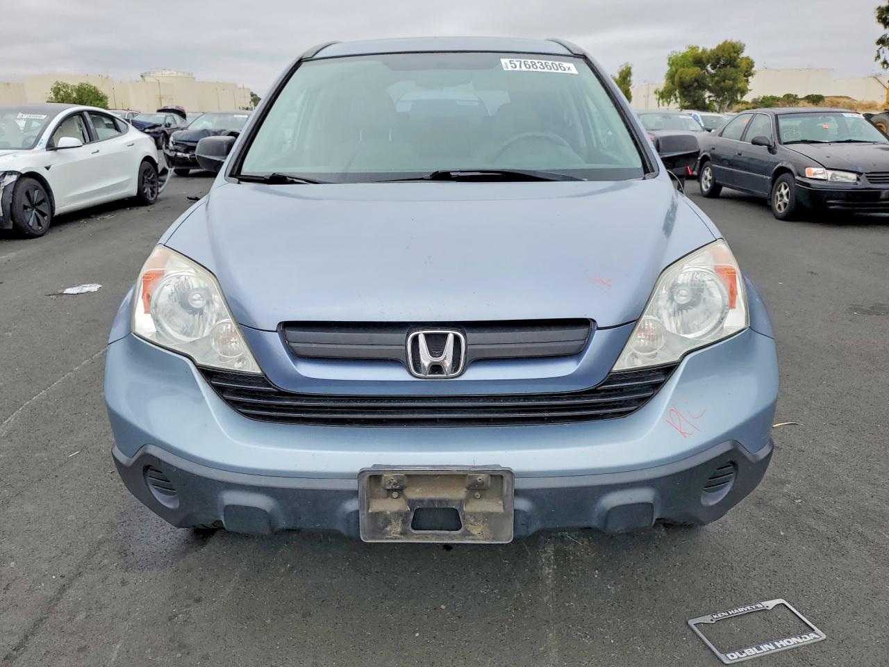 2008 Honda Cr-v Lx Blue vin: 5J6RE38368L007015