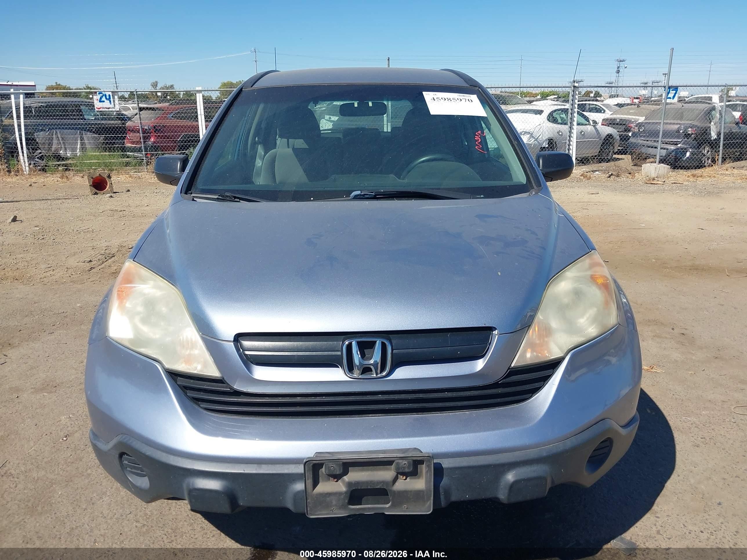 2008 Honda Cr-v Lx Blue vin: 5J6RE38378L008805