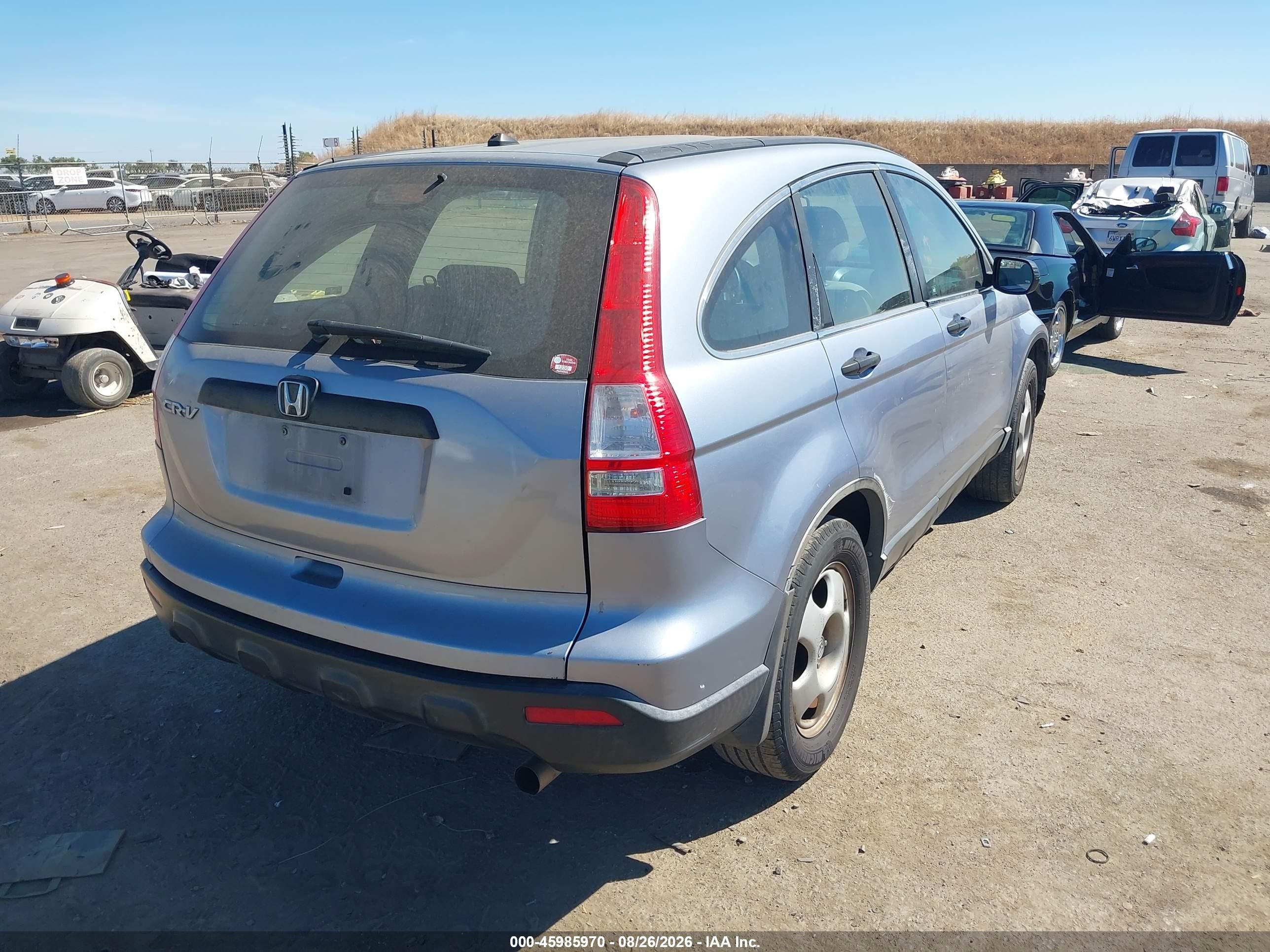 2008 Honda Cr-v Lx Blue vin: 5J6RE38378L008805