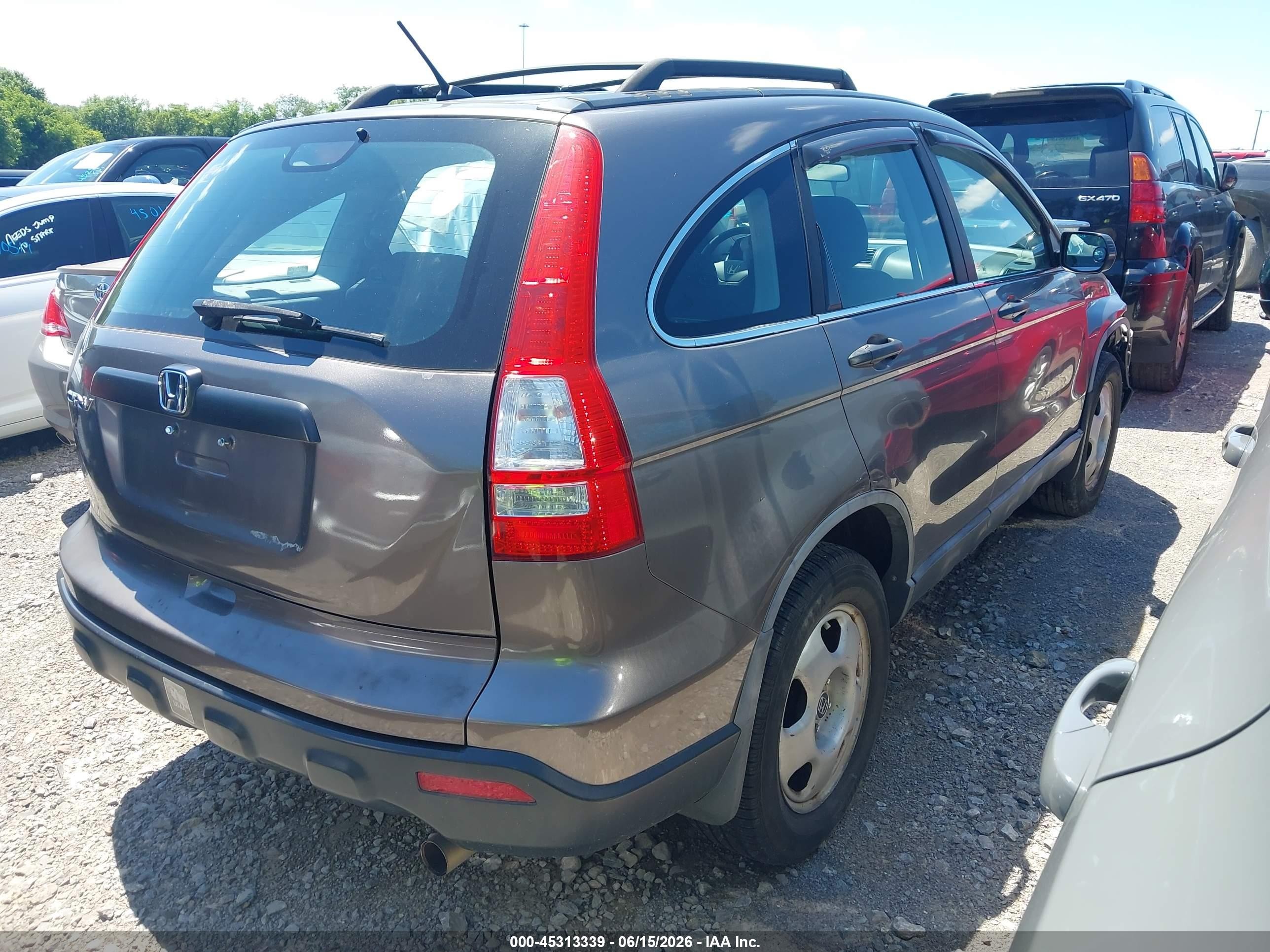 2009 Honda Cr-v Lx Gray vin: 5J6RE38379L008644