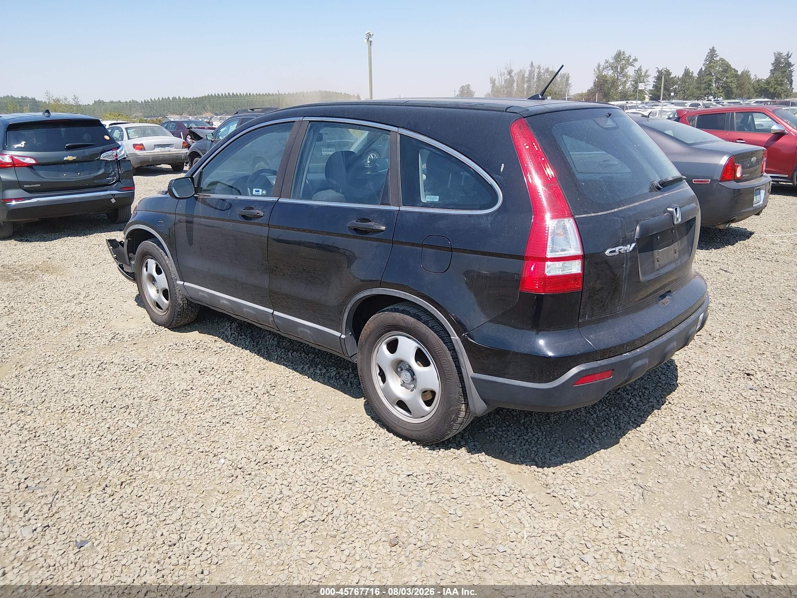 2009 Honda Cr-v Lx Black vin: 5J6RE38379L030952