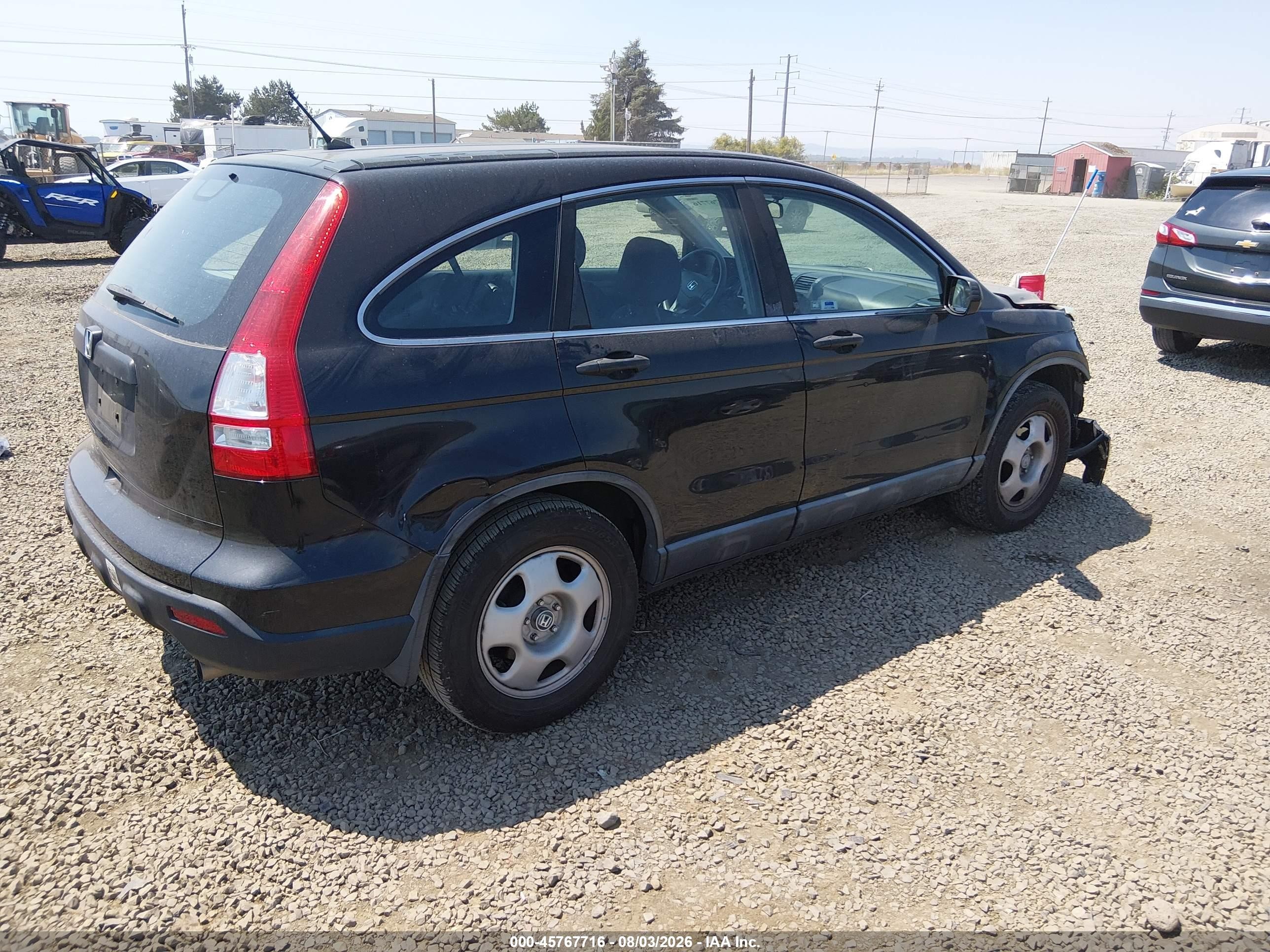 2009 Honda Cr-v Lx Black vin: 5J6RE38379L030952