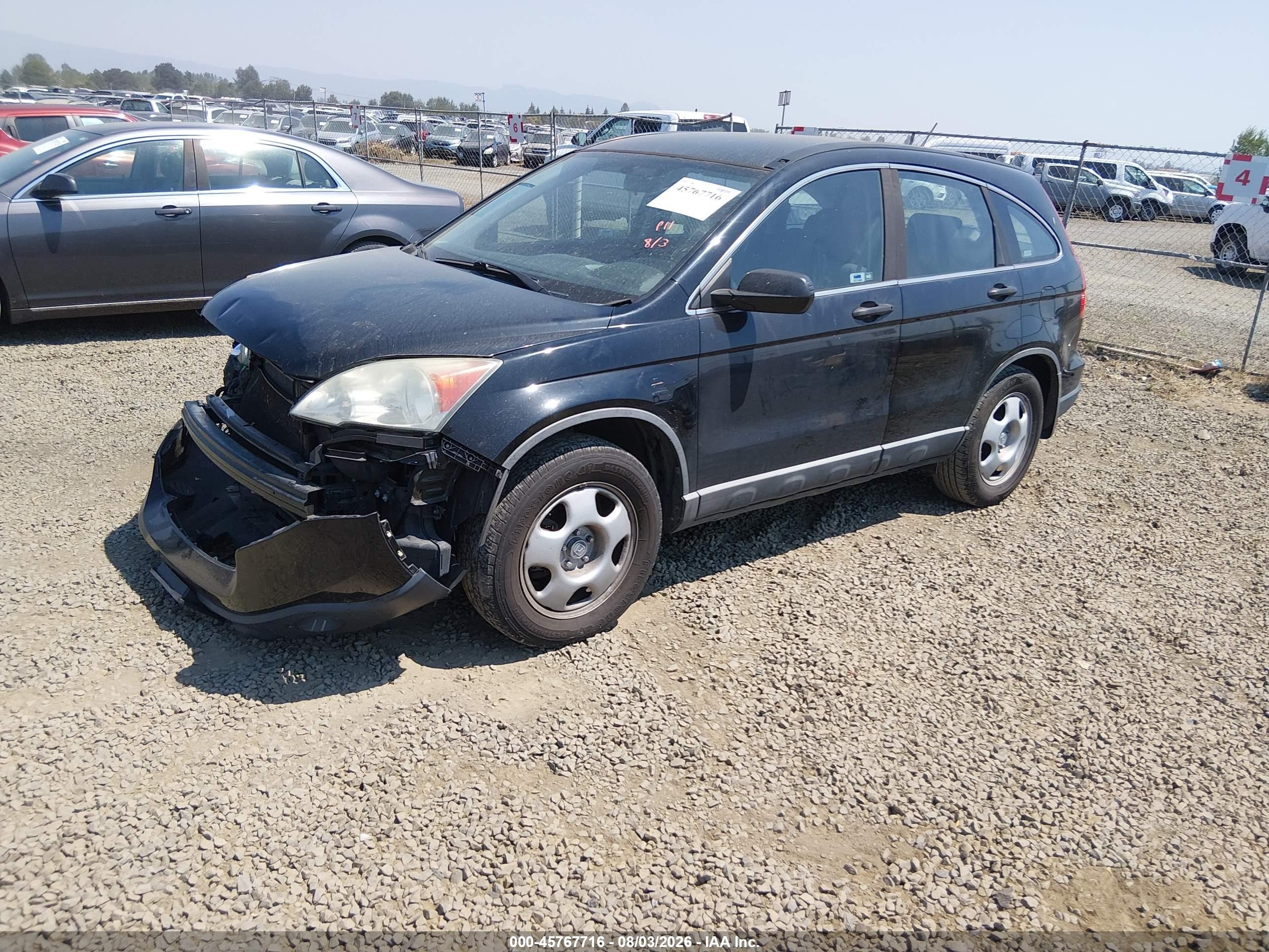 2009 Honda Cr-v Lx Black vin: 5J6RE38379L030952