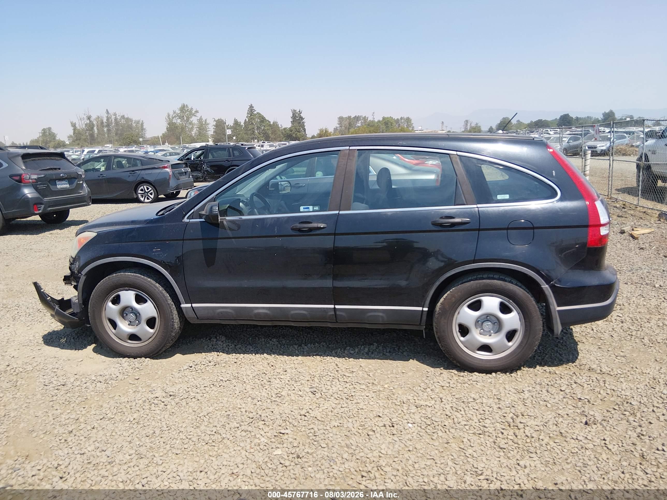 2009 Honda Cr-v Lx Black vin: 5J6RE38379L030952
