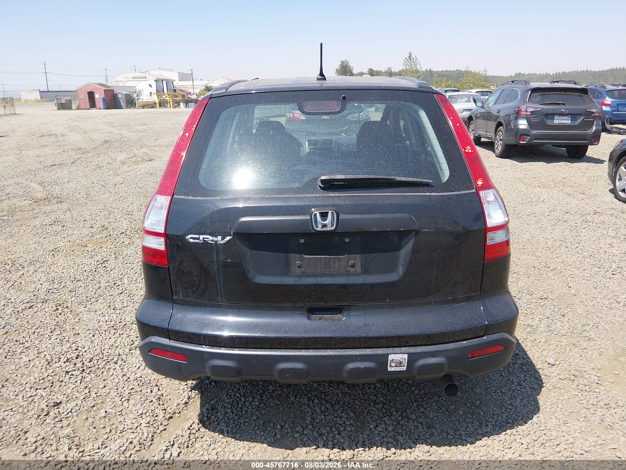 2009 Honda Cr-v Lx Black vin: 5J6RE38379L030952