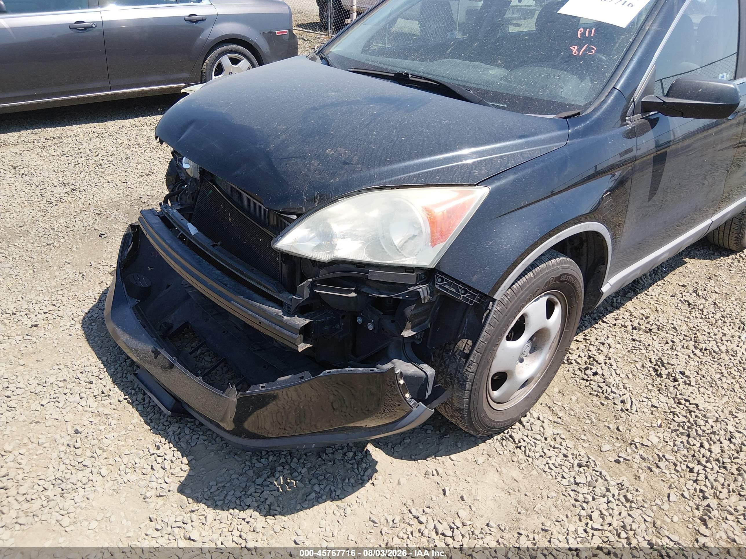 2009 Honda Cr-v Lx Black vin: 5J6RE38379L030952