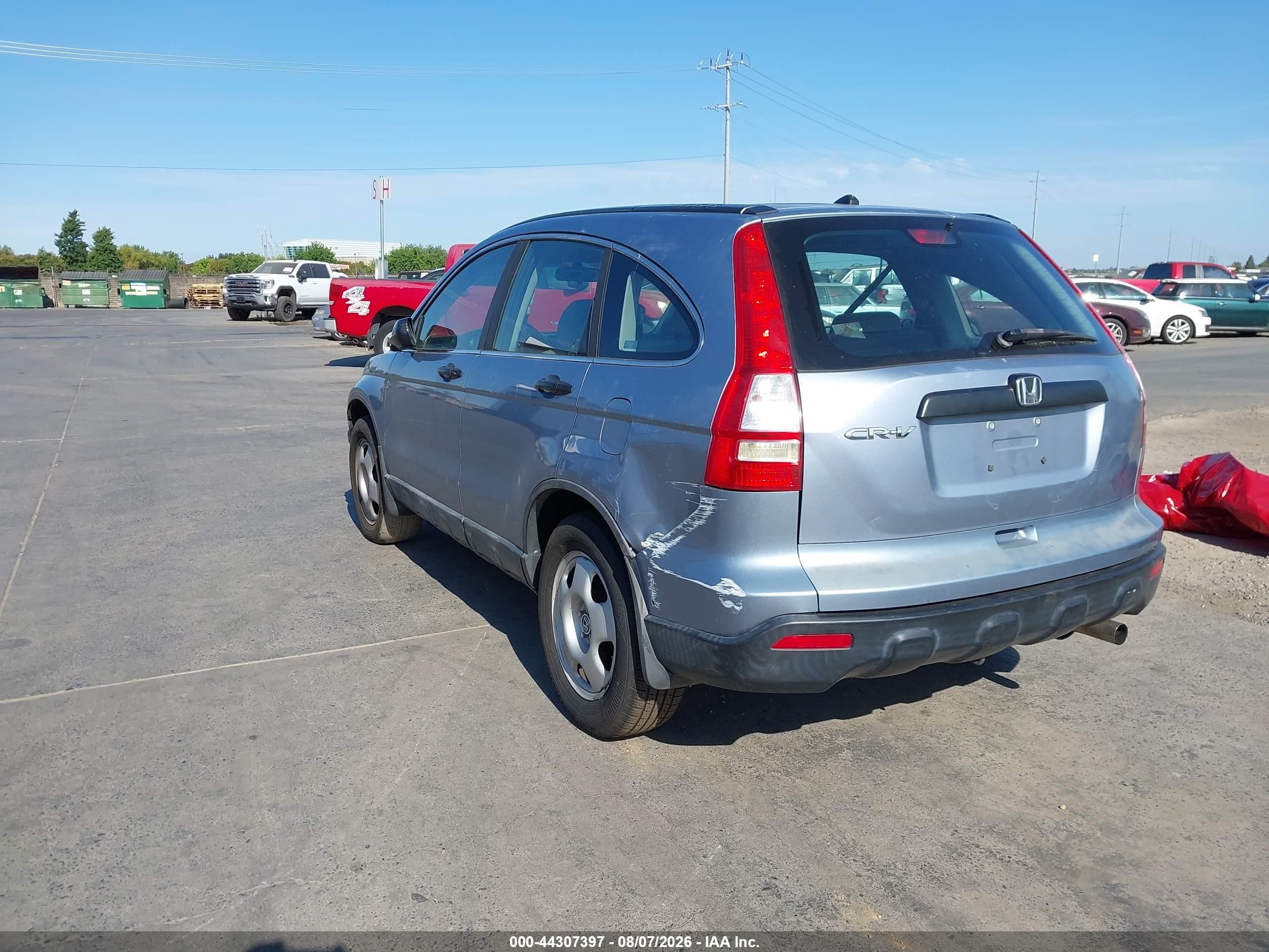 2008 Honda Cr-v Lx Light Blue vin: 5J6RE38398L007672