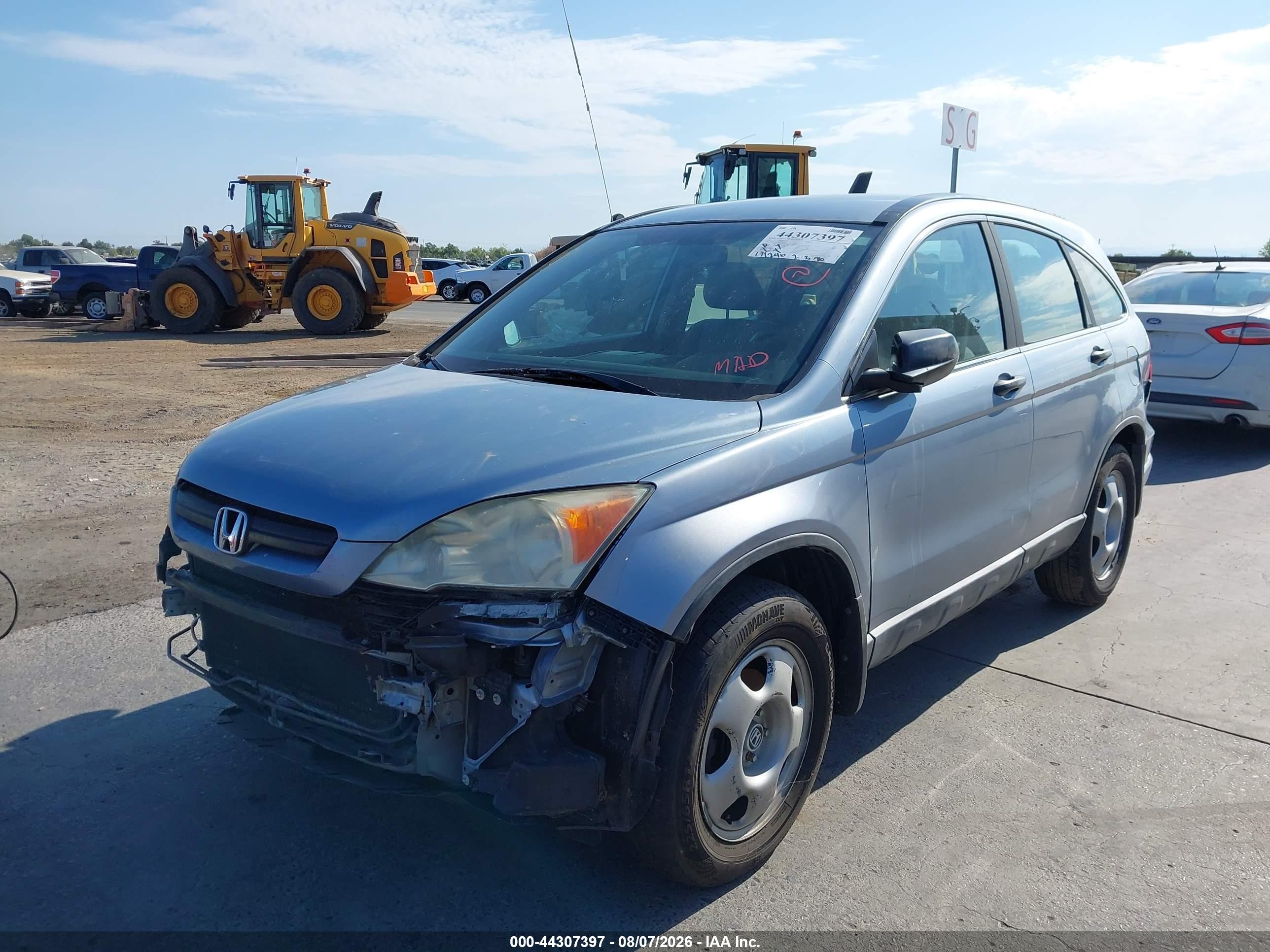 2008 Honda Cr-v Lx Light Blue vin: 5J6RE38398L007672