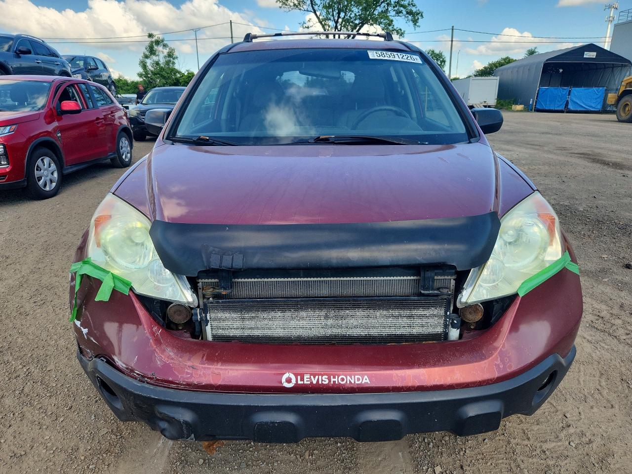 2008 Honda Cr-v Lx Burgundy vin: 5J6RE38398L802429