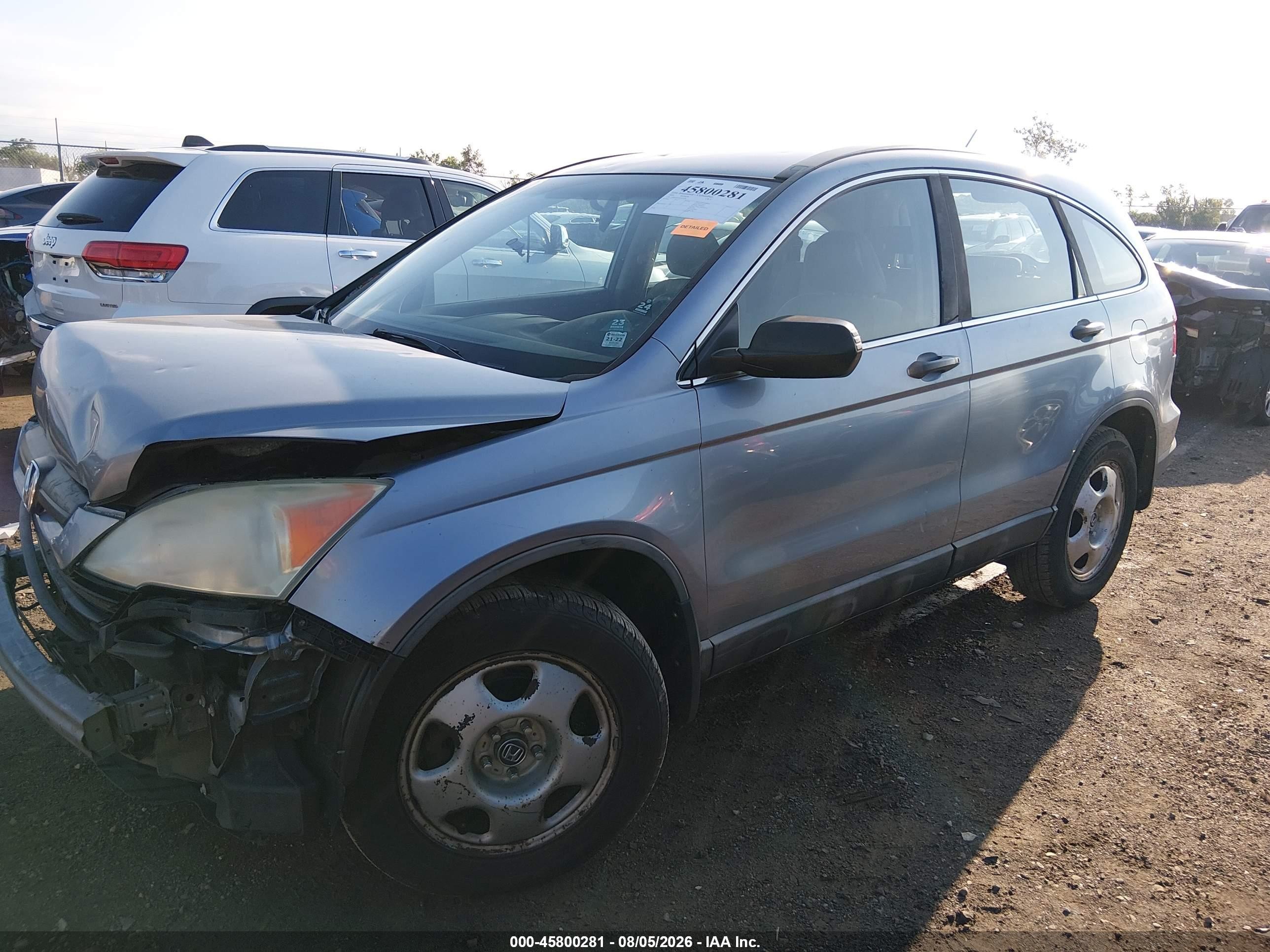 2009 Honda Cr-v Lx Blue vin: 5J6RE38399L009598