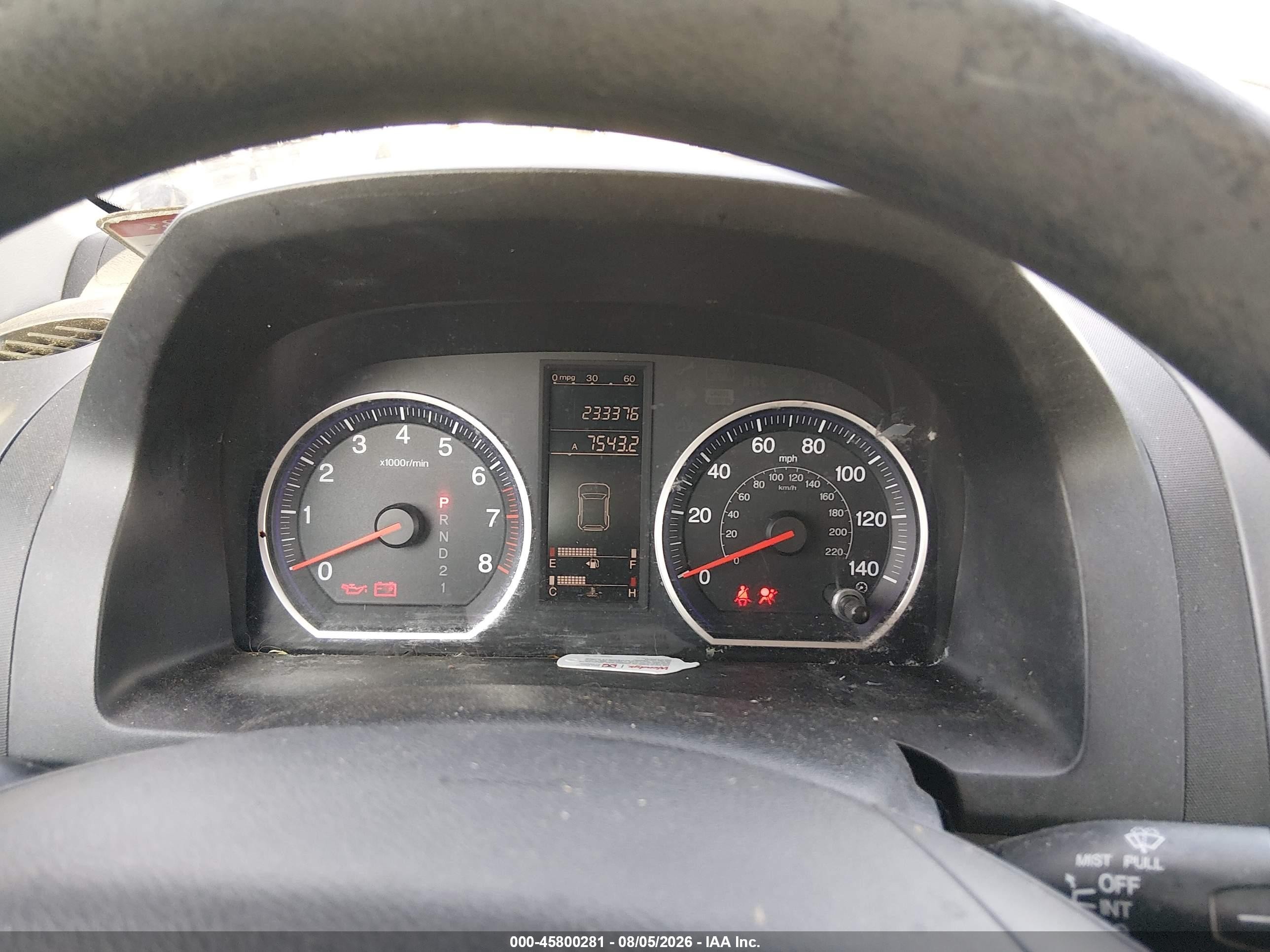 2009 Honda Cr-v Lx Blue vin: 5J6RE38399L009598