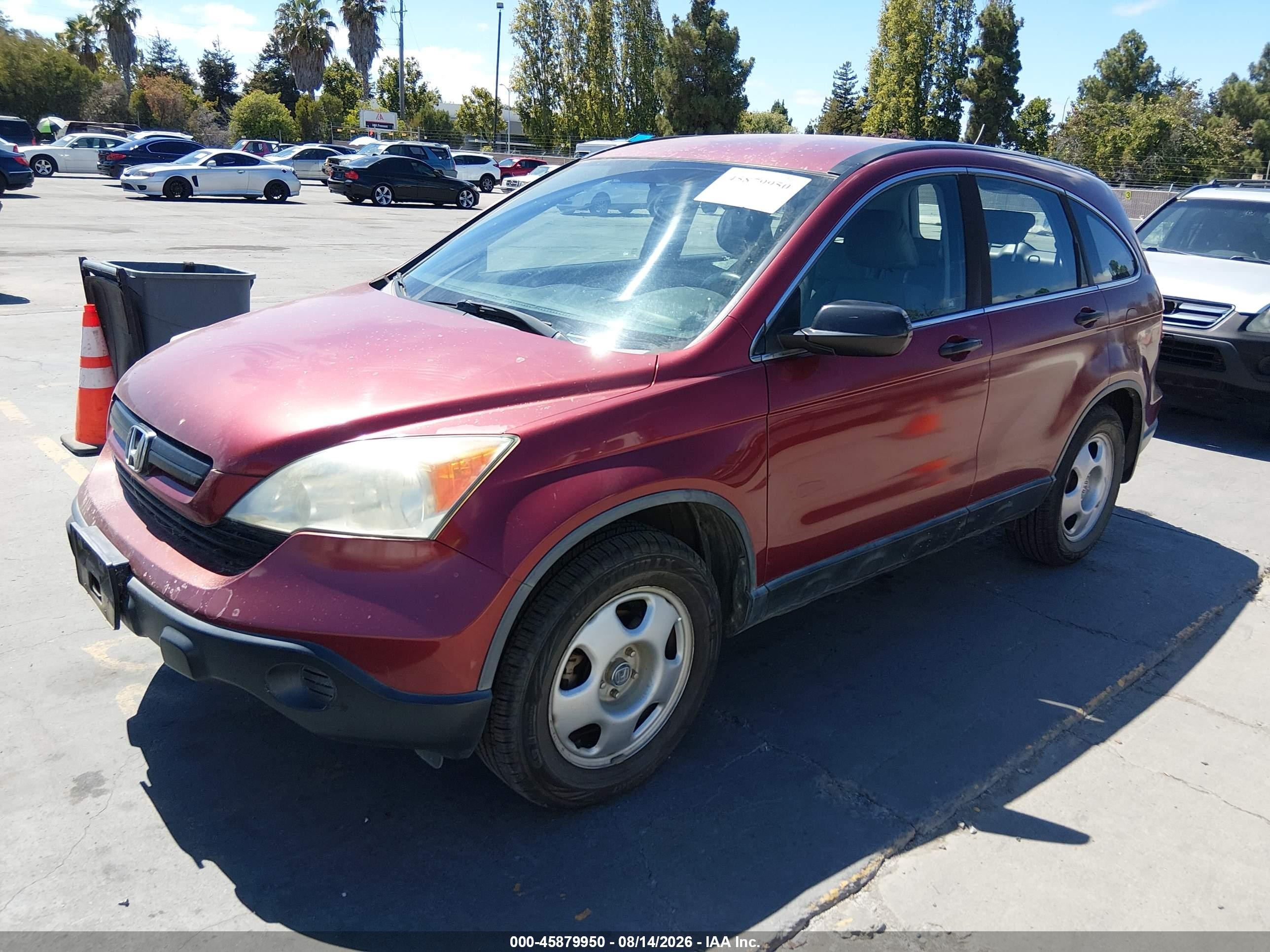 2007 Honda Cr-v Lx Красный vin: 5J6RE383X7L002009