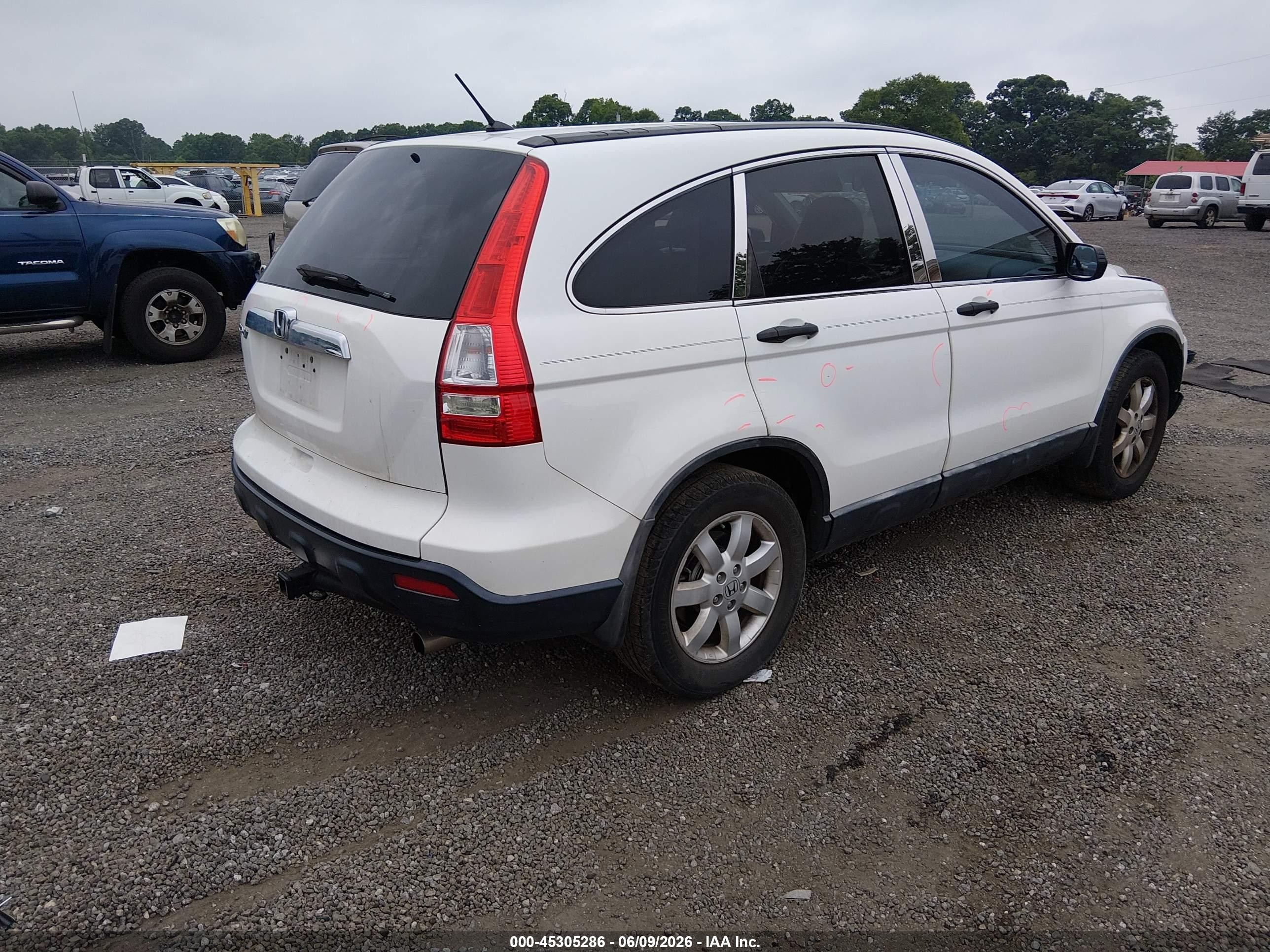 2009 Honda Cr-v Ex White vin: 5J6RE38509L015680