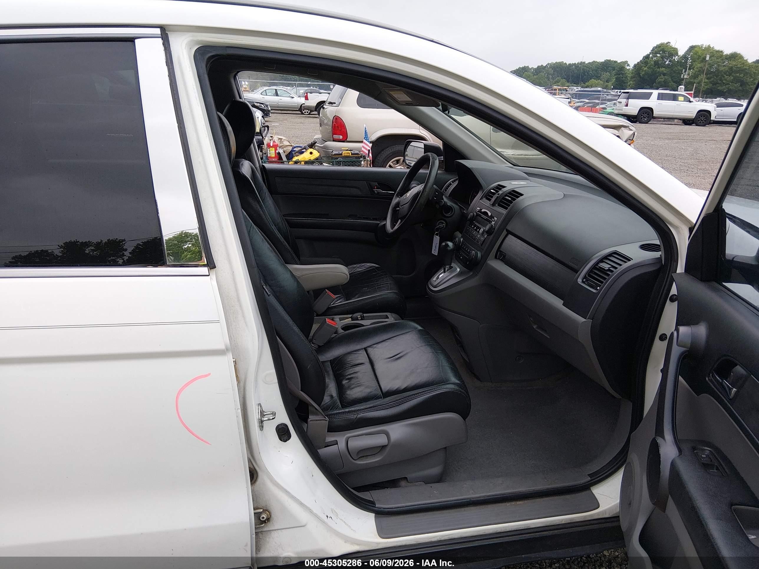 2009 Honda Cr-v Ex White vin: 5J6RE38509L015680