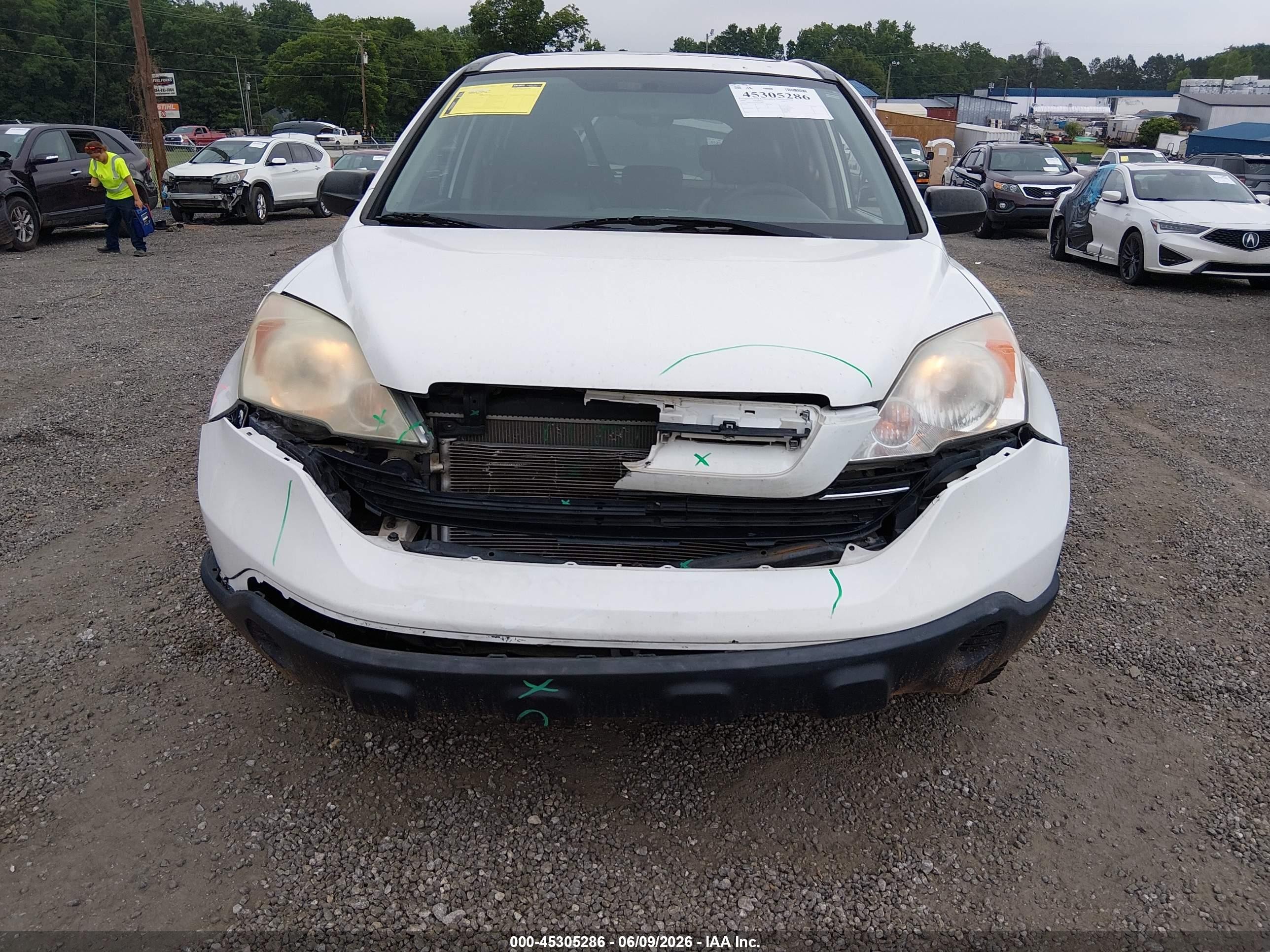 2009 Honda Cr-v Ex White vin: 5J6RE38509L015680