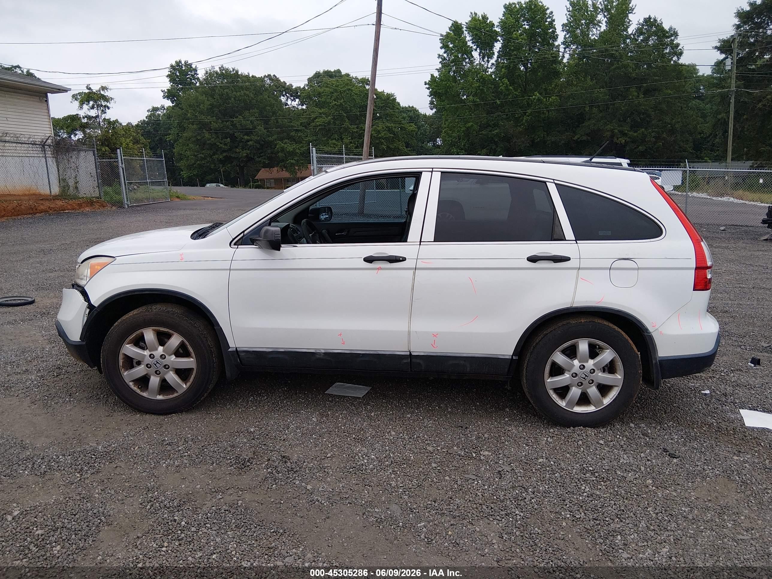2009 Honda Cr-v Ex White vin: 5J6RE38509L015680